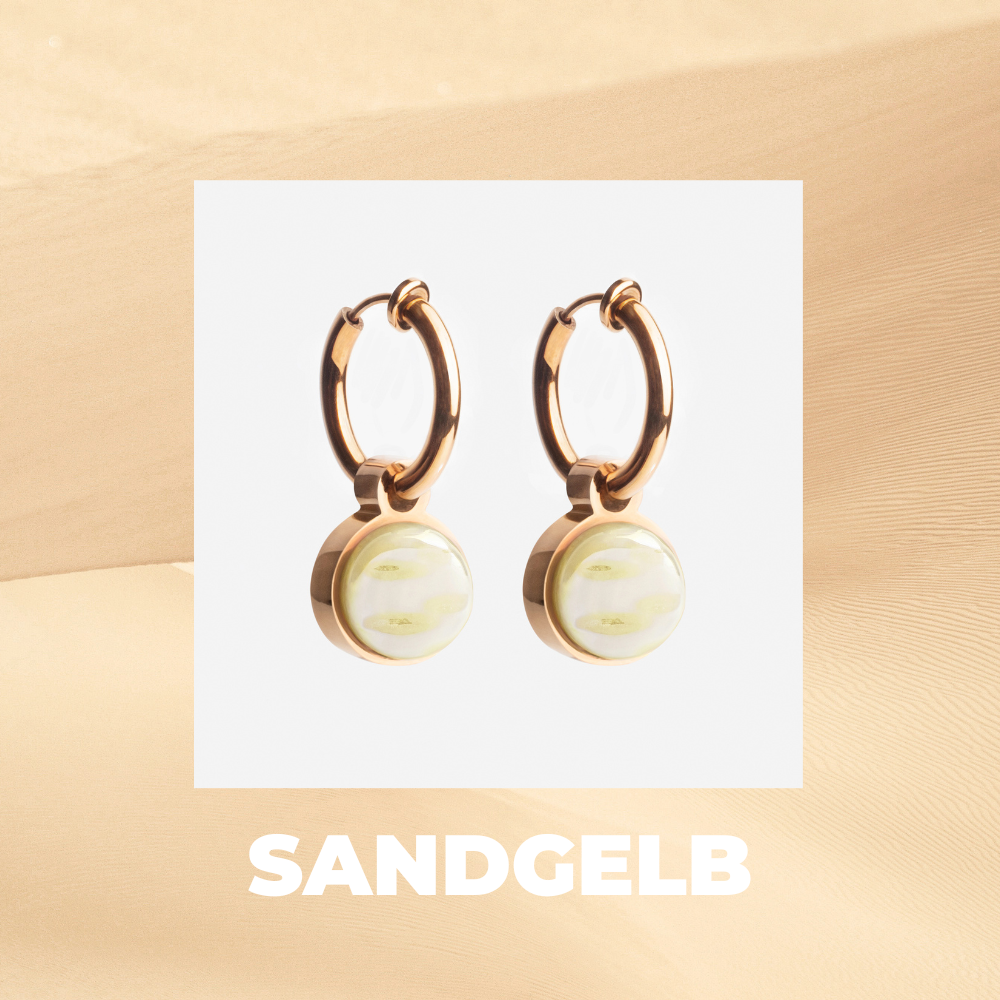 Foto von Hoop clip earrings with pendants • Mix & Match ear clips • 14mm Foto von Hoop clip earrings with pendants • Mix & Match ear clips • 14mm