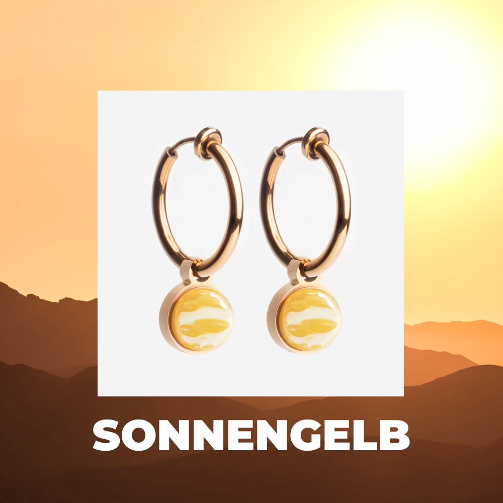 Foto von Hoop clip earrings with pendants • Mix & Match ear clips • 18mm Foto von Hoop clip earrings with pendants • Mix & Match ear clips • 18mm