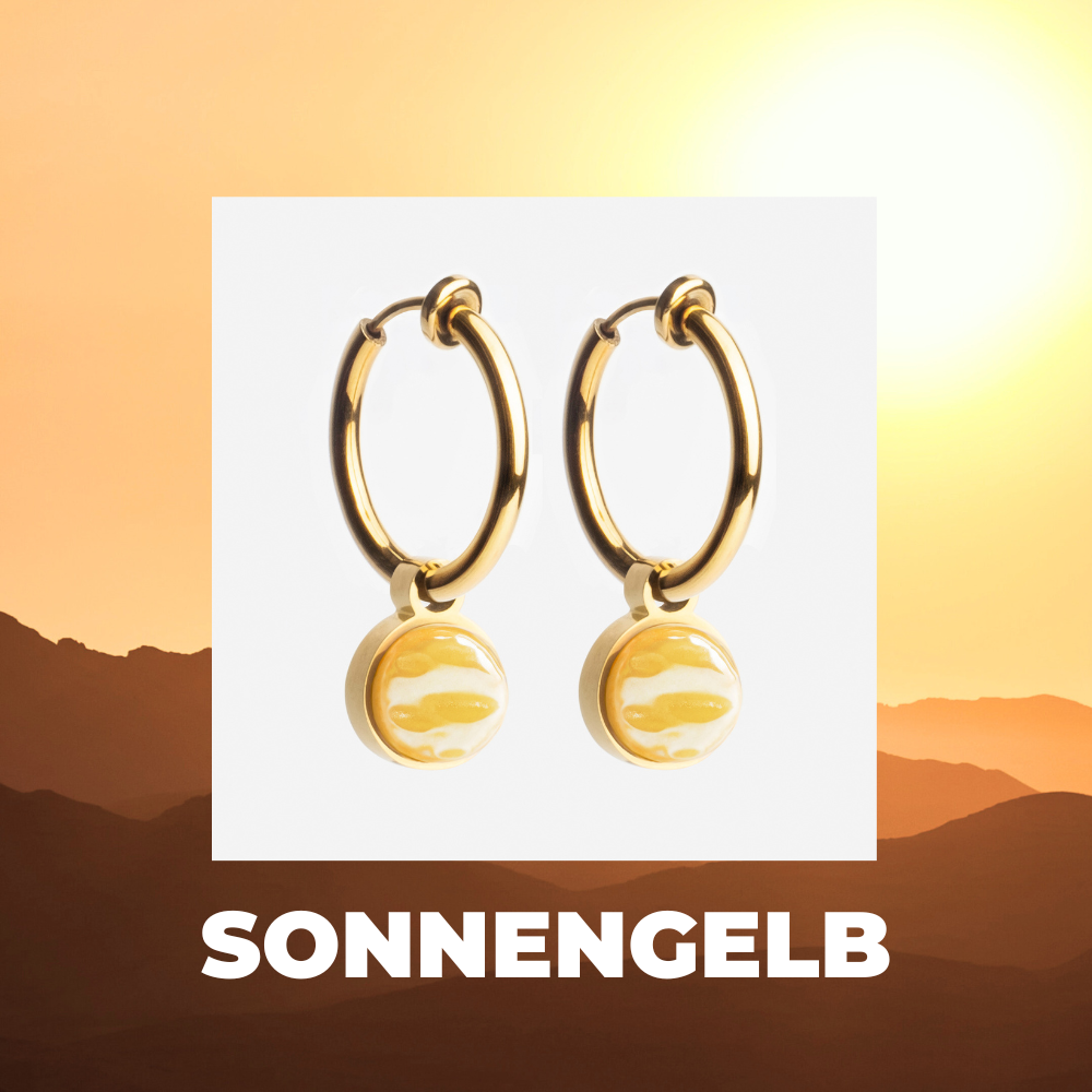 Foto von Hoop clip earrings with pendants • Mix & Match ear clips • 18mm Foto von Hoop clip earrings with pendants • Mix & Match ear clips • 18mm