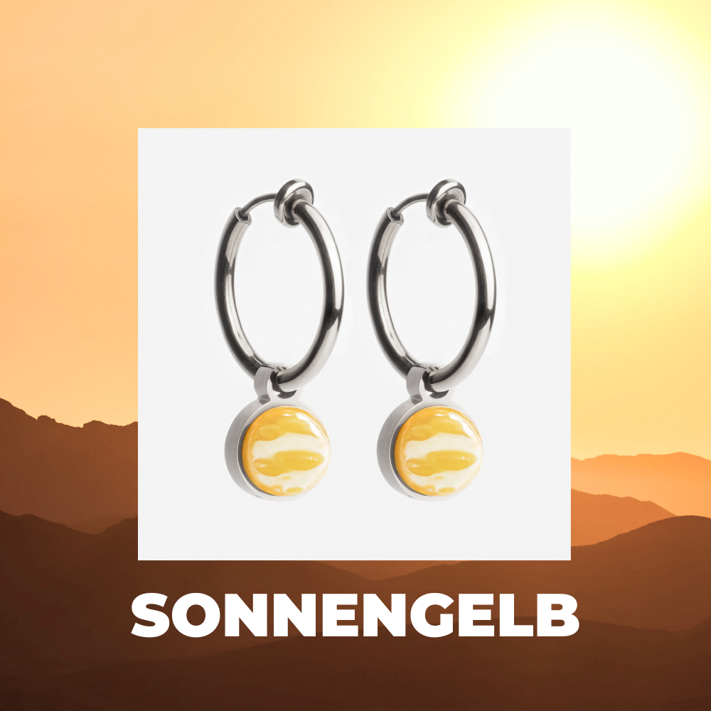 Foto von Hoop clip earrings with pendants • Mix & Match ear clips • 18mm Foto von Hoop clip earrings with pendants • Mix & Match ear clips • 18mm