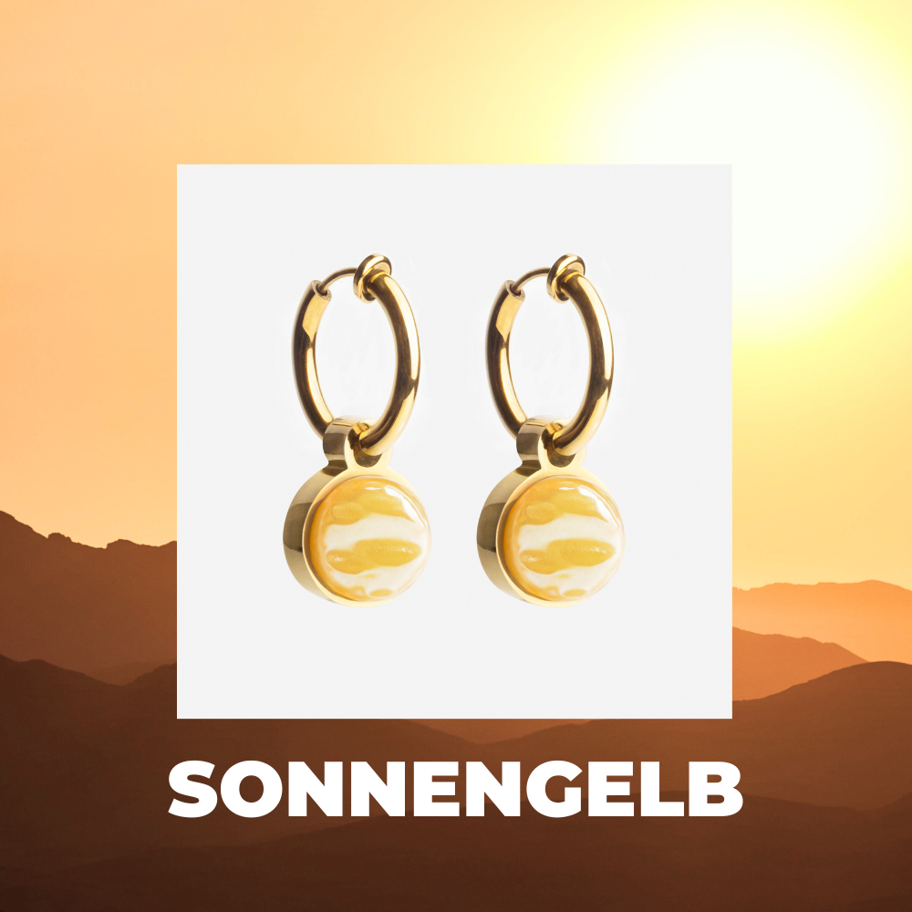 Foto von Hoop clip earrings with pendants • Mix & Match ear clips • 14mm Foto von Hoop clip earrings with pendants • Mix & Match ear clips • 14mm