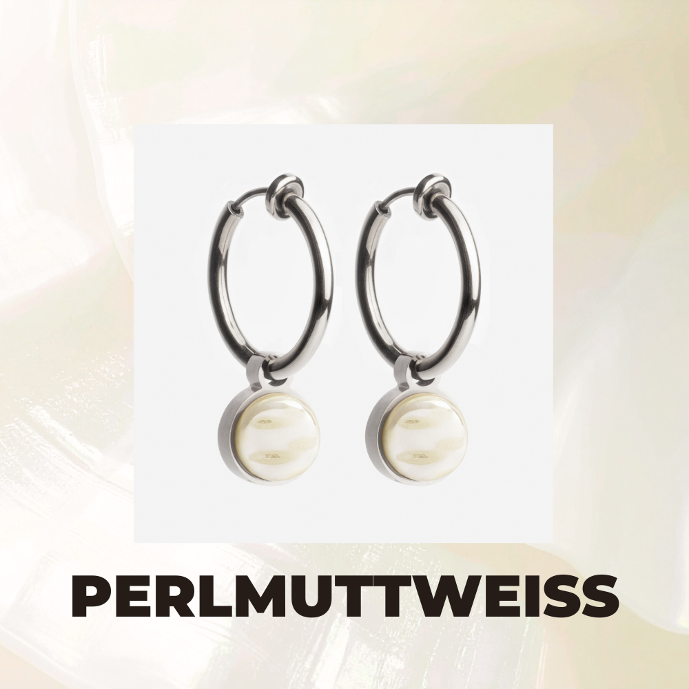 Foto von Hoop clip earrings with pendants • Mix & Match ear clips • 18mm Foto von Hoop clip earrings with pendants • Mix & Match ear clips • 18mm