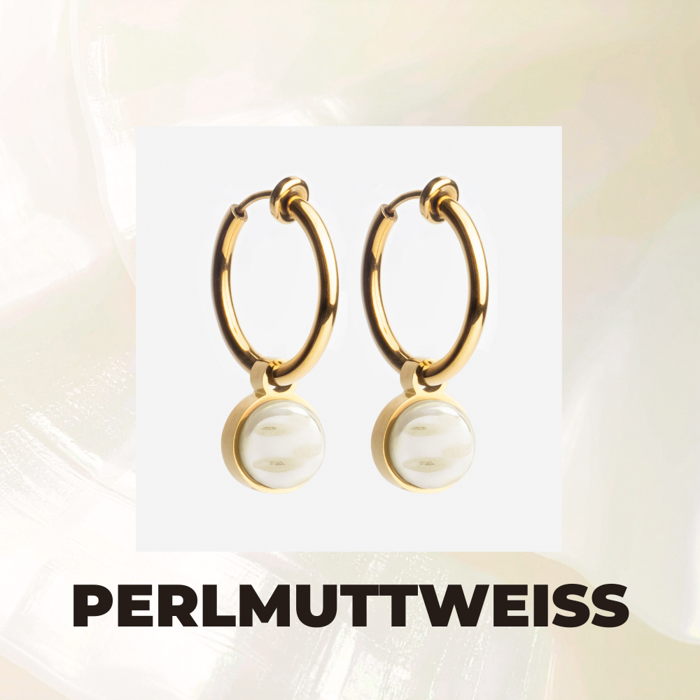 Foto von Hoop clip earrings with pendants • Mix & Match ear clips • 18mm Foto von Hoop clip earrings with pendants • Mix & Match ear clips • 18mm