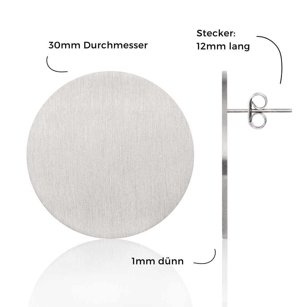 Foto von Large stainless steel earrings • 30mm Foto von Large stainless steel earrings • 30mm