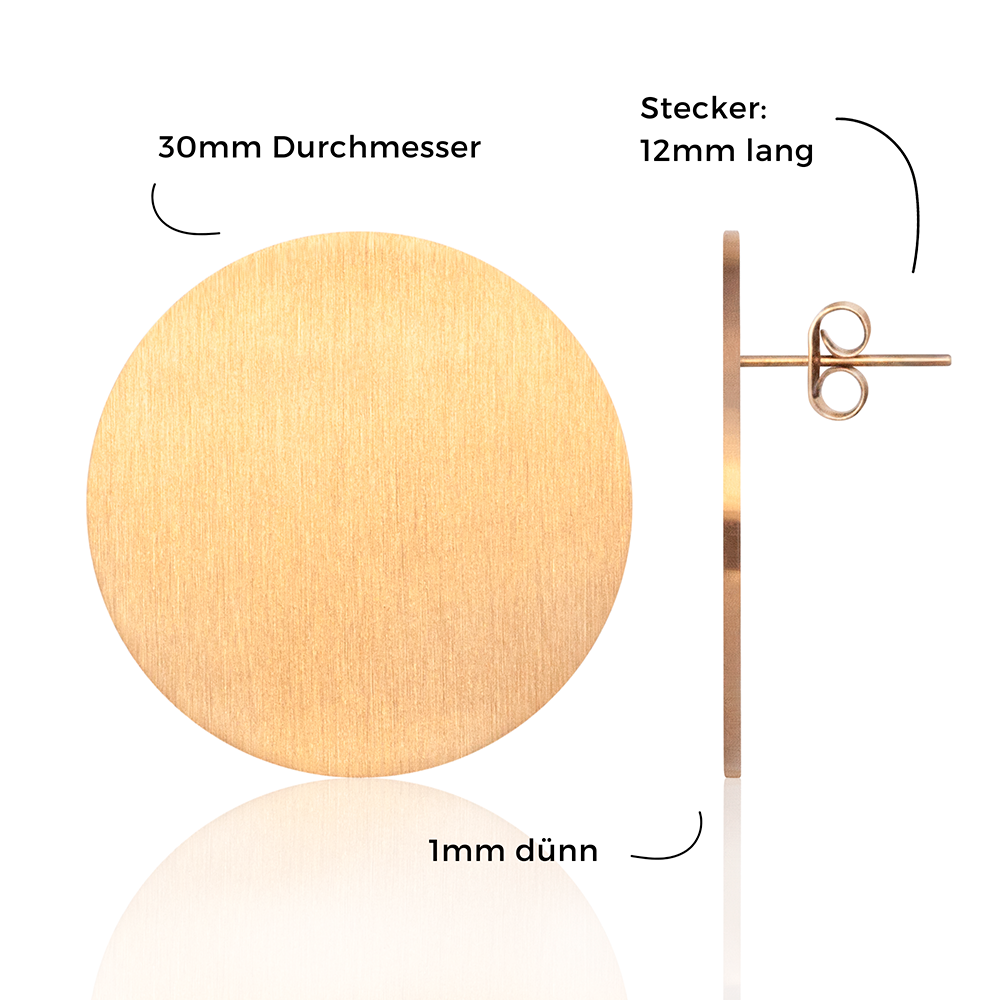 Foto von Large stainless steel earrings • 30mm Foto von Large stainless steel earrings • 30mm