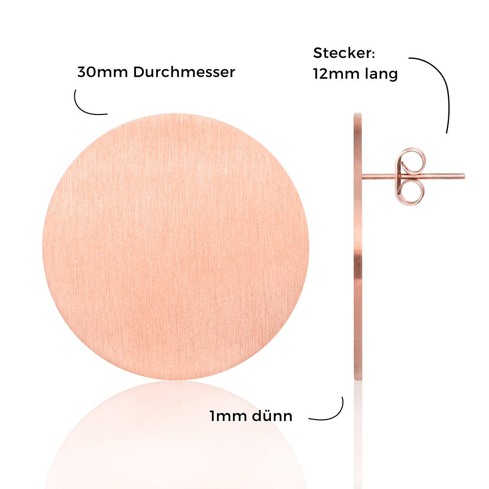 Foto von Large stainless steel earrings • 30mm Foto von Large stainless steel earrings • 30mm