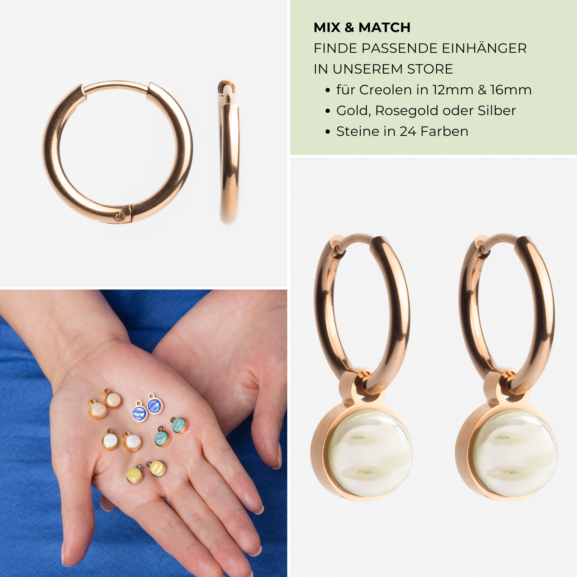 Foto von Stainless steel basic hoop earrings • Waterproof earrings Foto von Stainless steel basic hoop earrings • Waterproof earrings