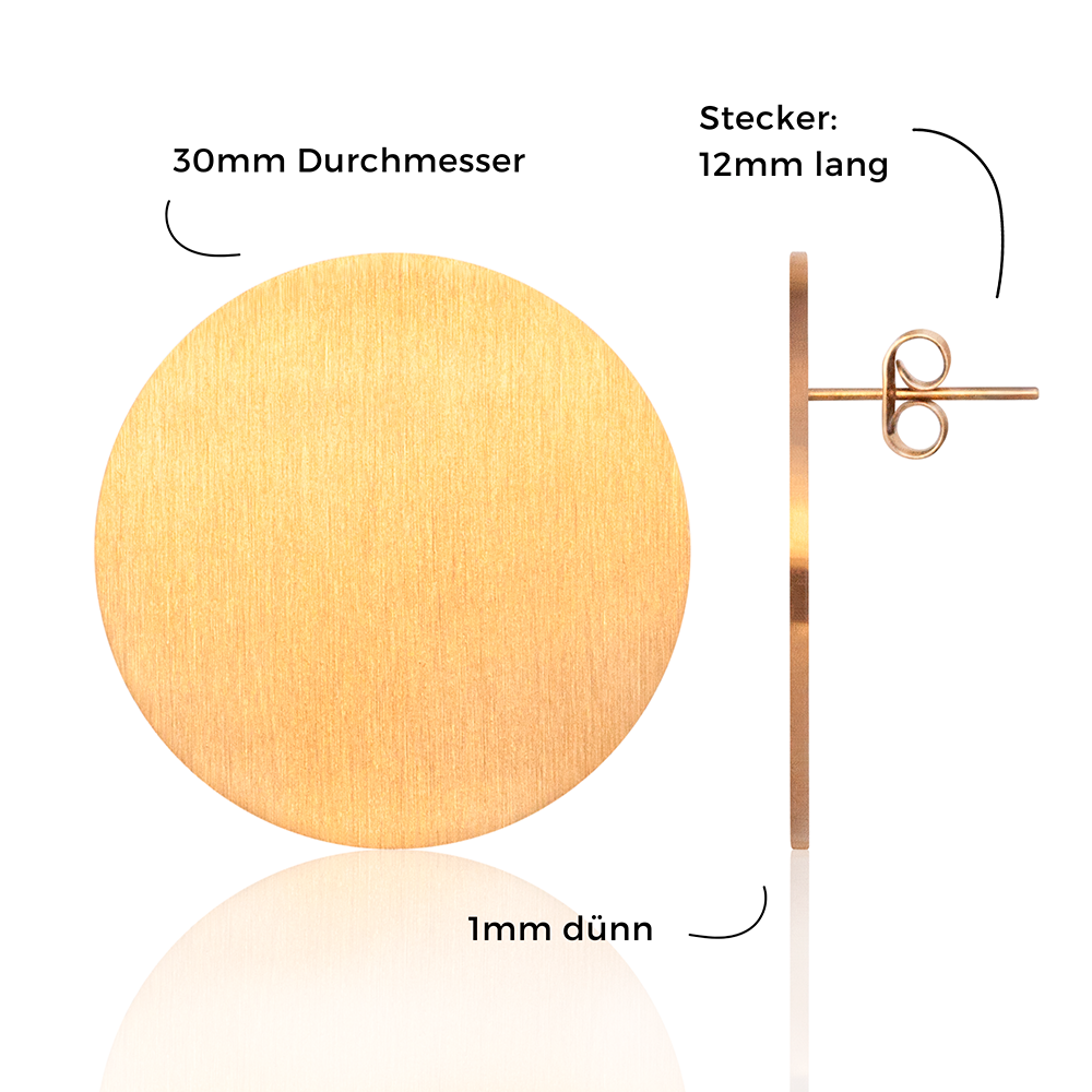 Foto von Large stainless steel earrings • 30mm Foto von Large stainless steel earrings • 30mm