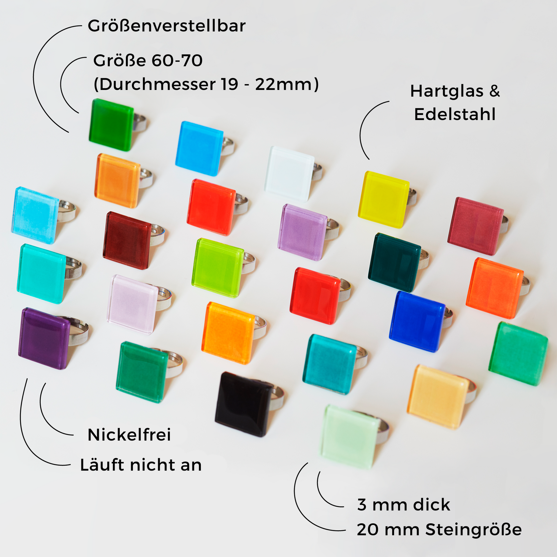 Foto von Statement Ring mit Stein 20mm • größenverstellbar Foto von Statement Ring mit Stein 20mm • größenverstellbar