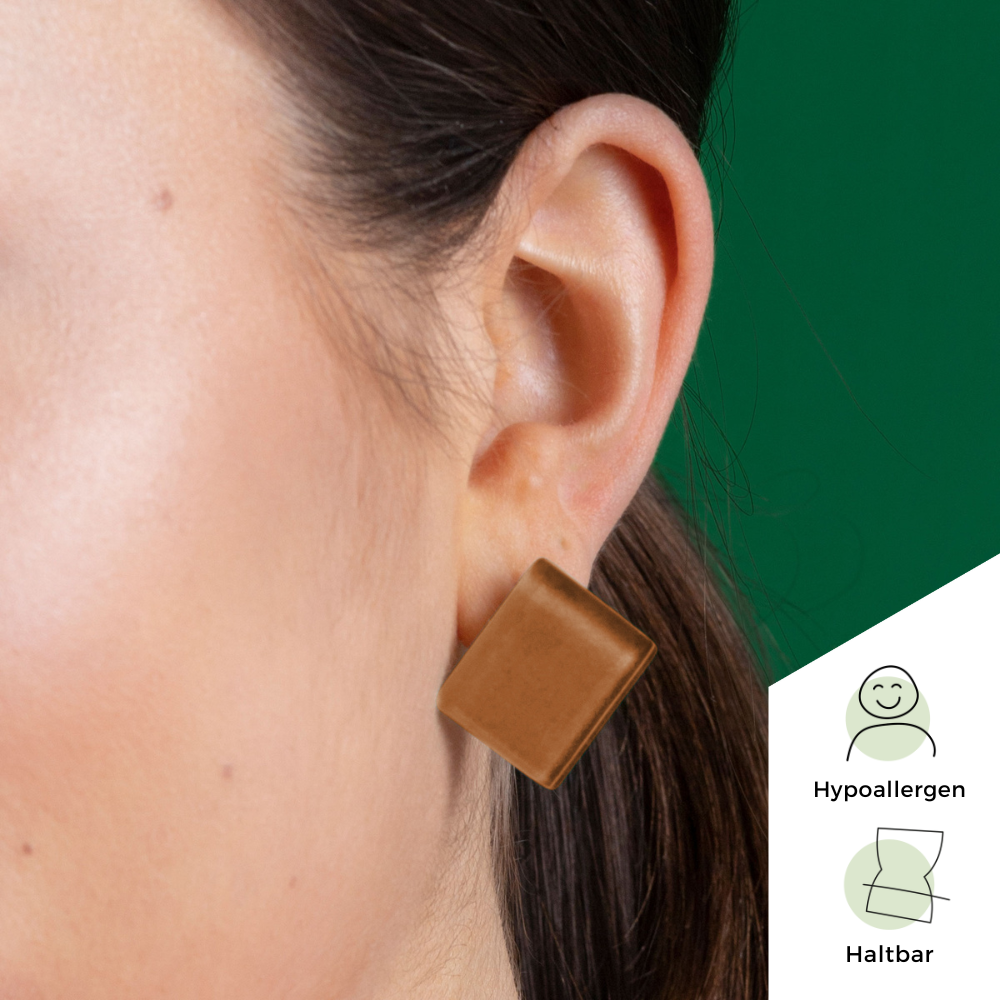 Foto von Statement Clip Ohrringe aus Glas • 20mm Foto von Statement Clip Ohrringe aus Glas • 20mm