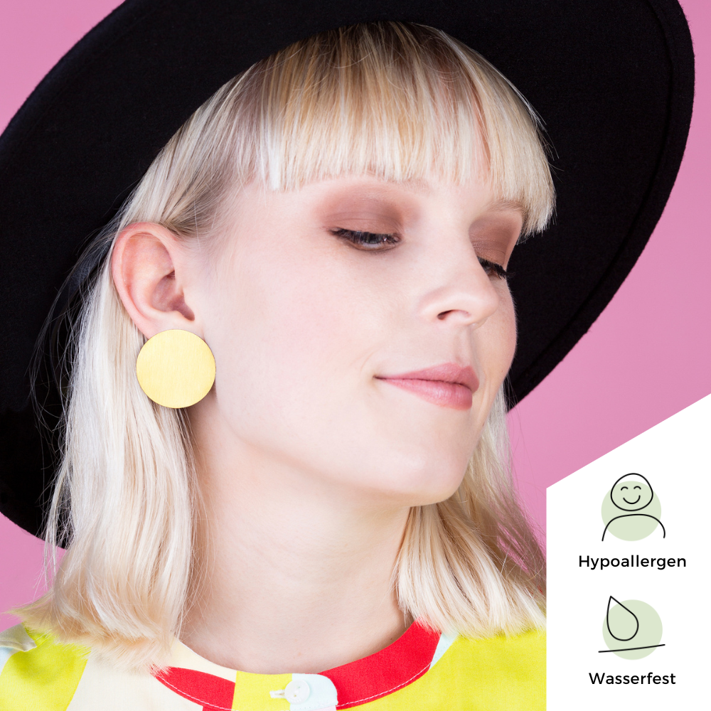 Foto von Large stainless steel earrings • 30mm Foto von Large stainless steel earrings • 30mm