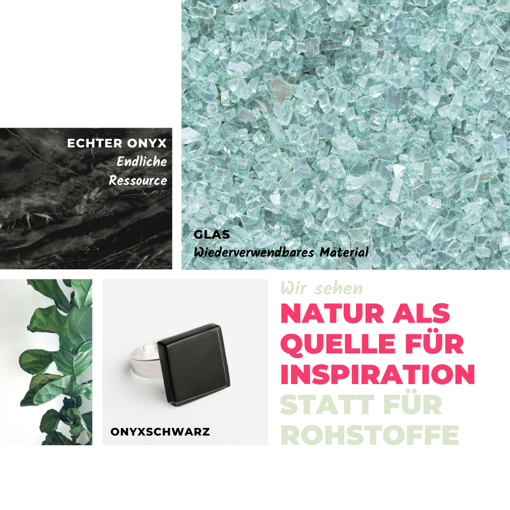 Foto von Quadratischer Ring mit Stein 15mm • größenverstellbar Foto von Quadratischer Ring mit Stein 15mm • größenverstellbar