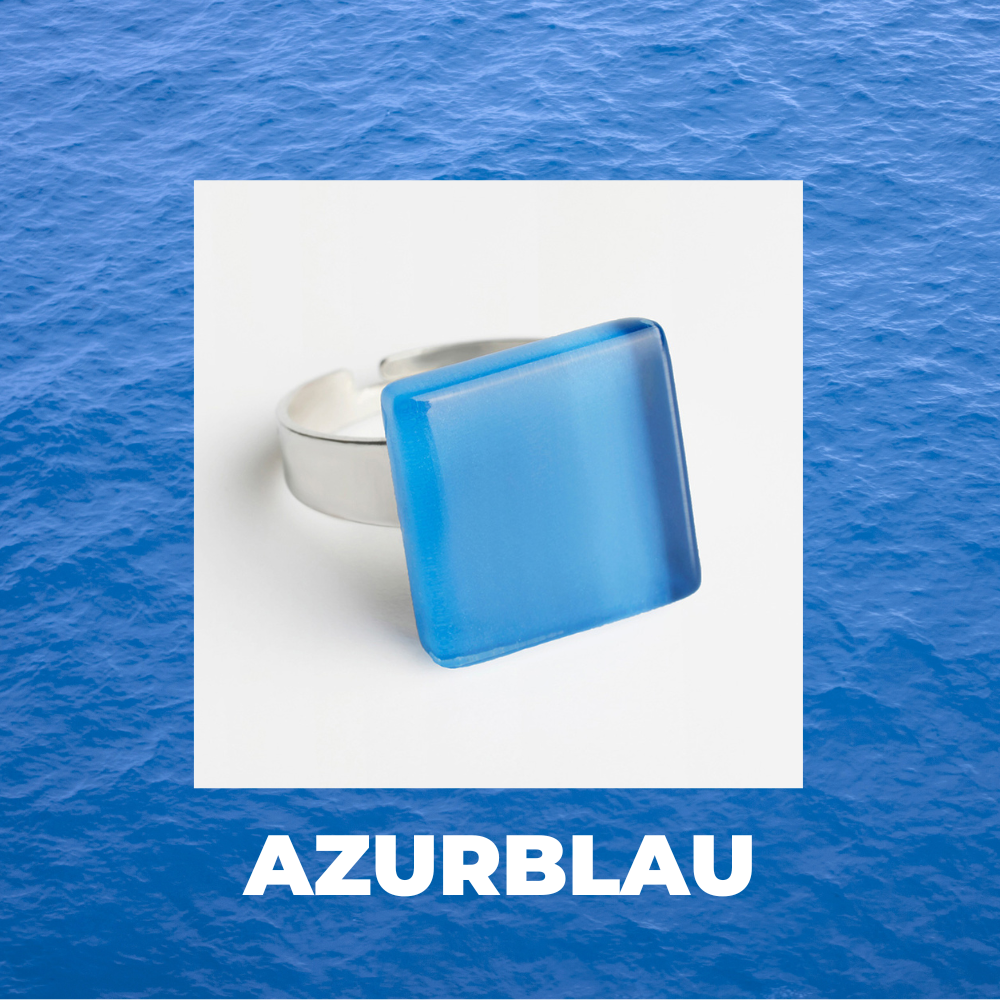 Foto von Square ring with 15mm stone • adjustable size Foto von Square ring with 15mm stone • adjustable size