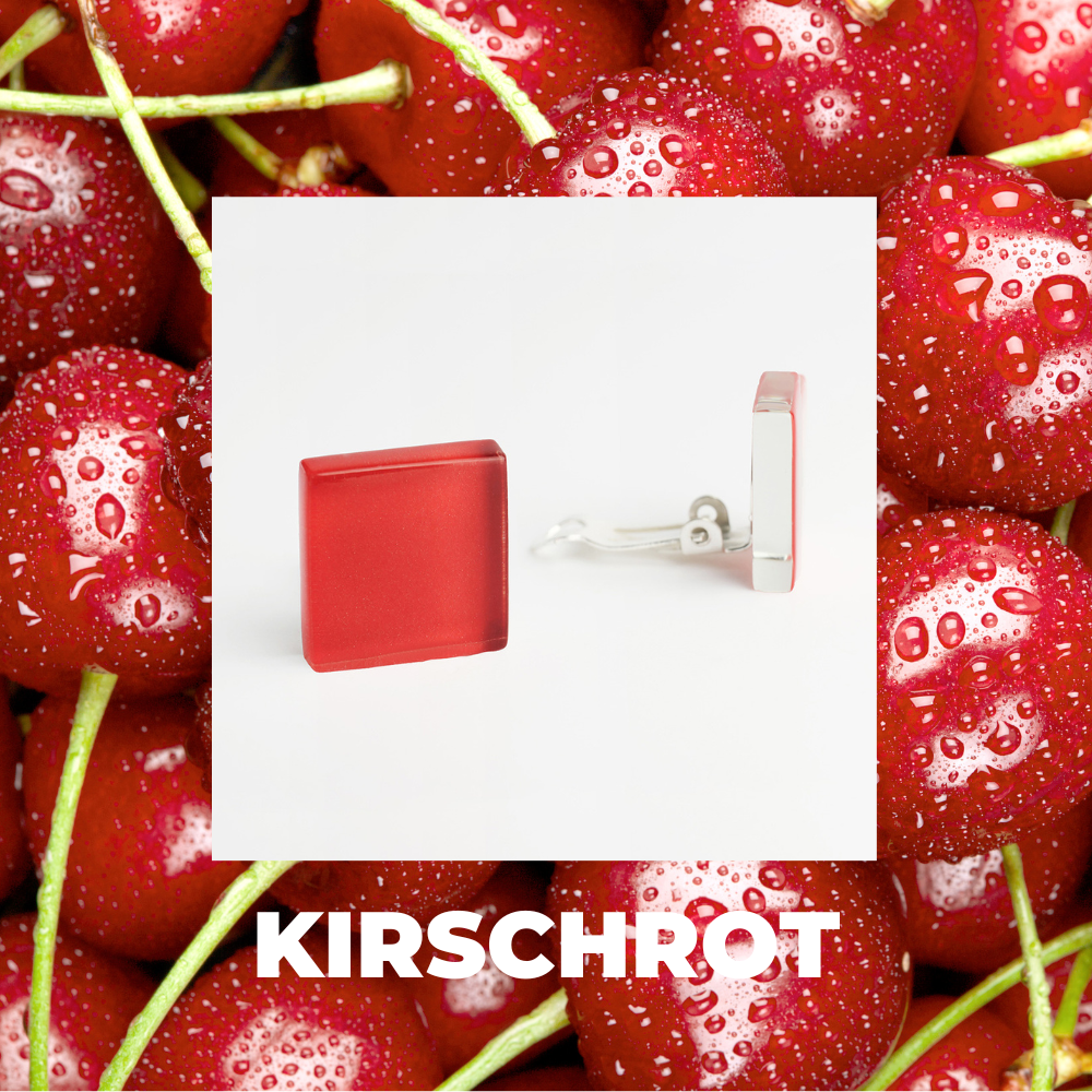 Foto von Quadratische Ohrclips aus Glas • 15mm Foto von Quadratische Ohrclips aus Glas • 15mm