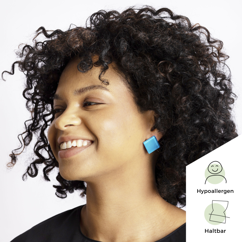 Foto von Statement Clip Ohrringe aus Glas • 20mm Foto von Statement Clip Ohrringe aus Glas • 20mm