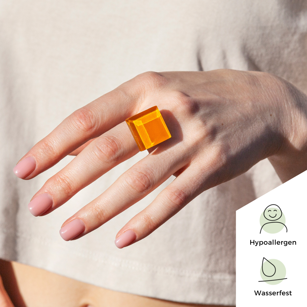 Foto von Statement ring with 20mm stone • adjustable size Foto von Statement ring with 20mm stone • adjustable size