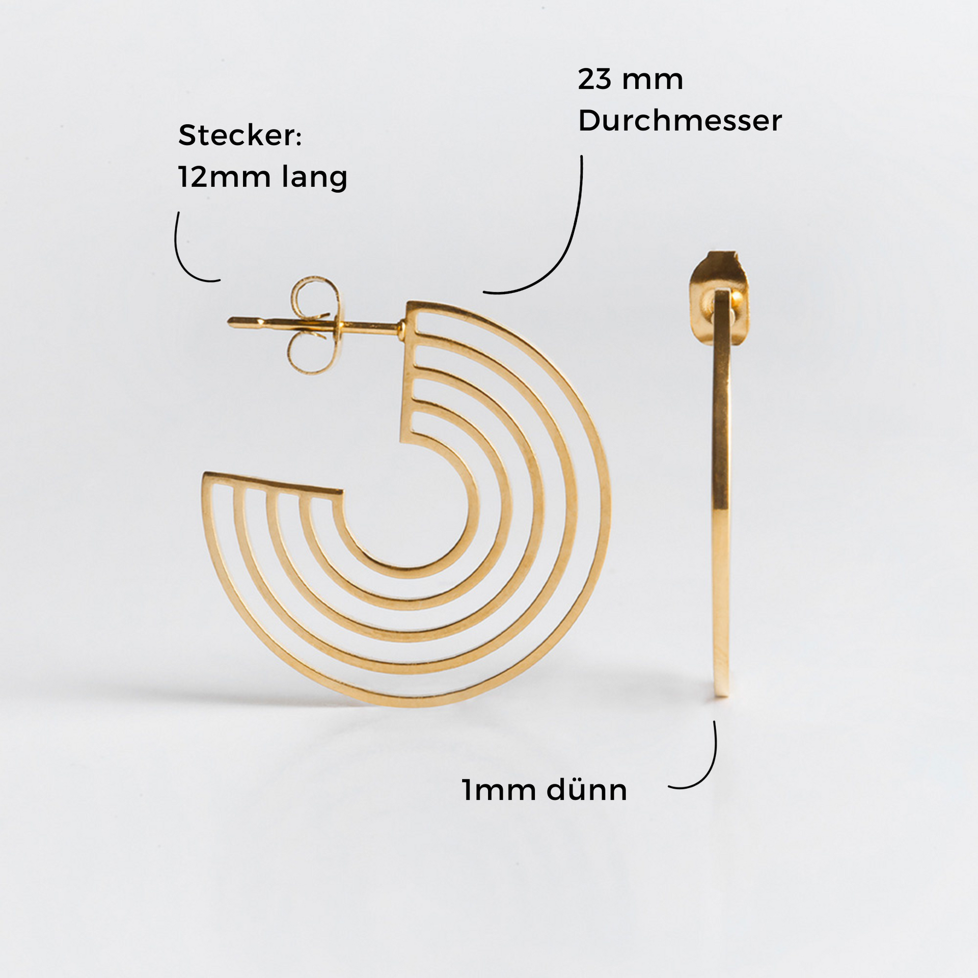 Foto von "Regenbogen" Creolen Ohrringe • 23mm Foto von "Regenbogen" Creolen Ohrringe • 23mm