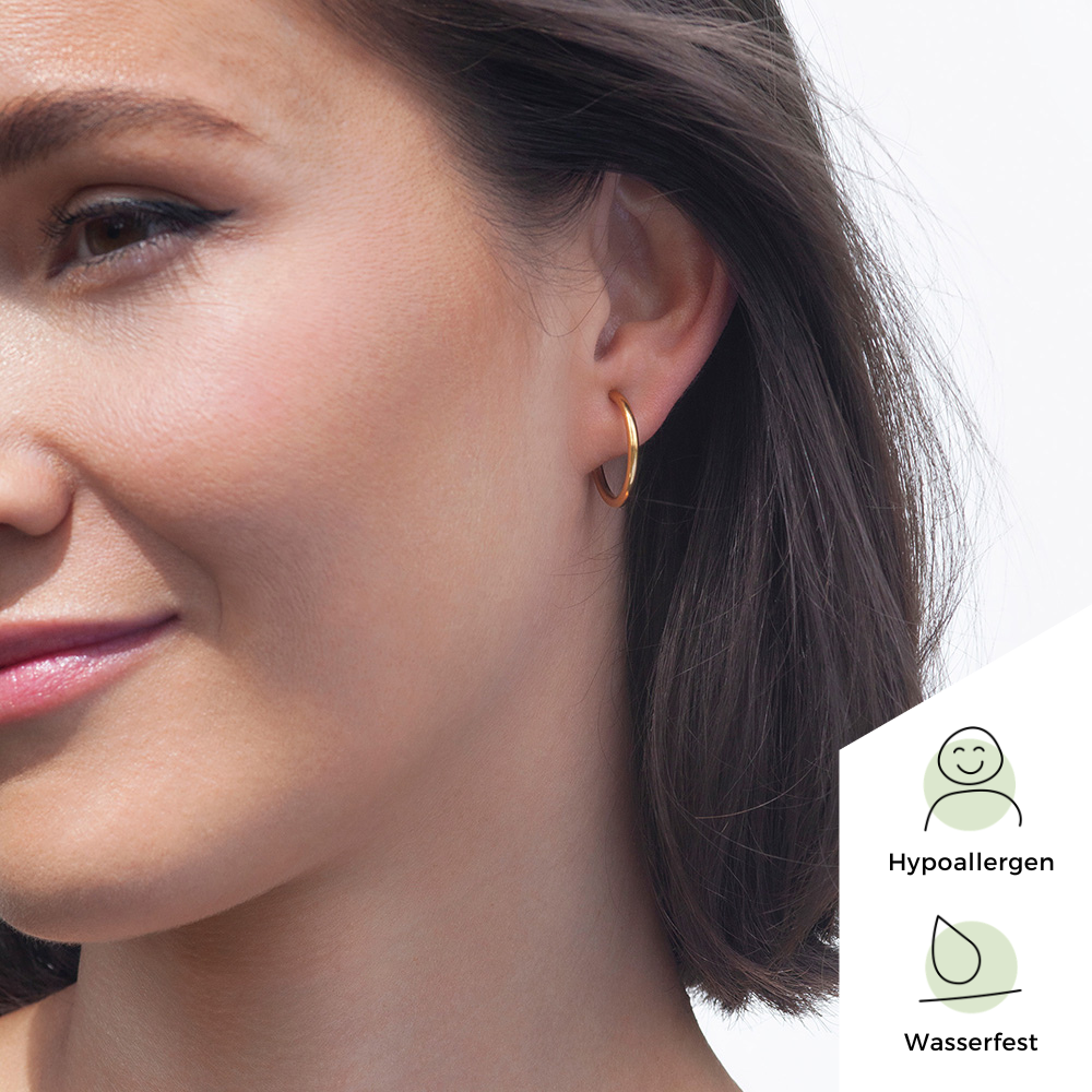 Foto von Basic hoop clip earrings • Minimalist earrings Foto von Basic hoop clip earrings • Minimalist earrings