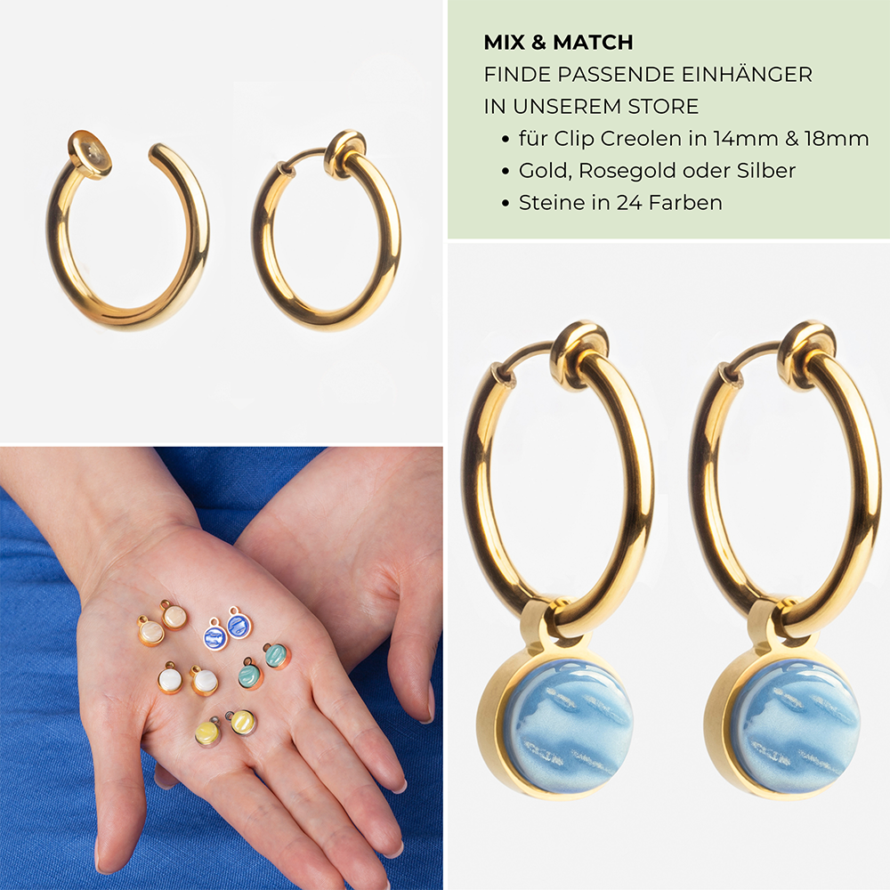 Foto von Basic hoop clip earrings • Minimalist earrings Foto von Basic hoop clip earrings • Minimalist earrings
