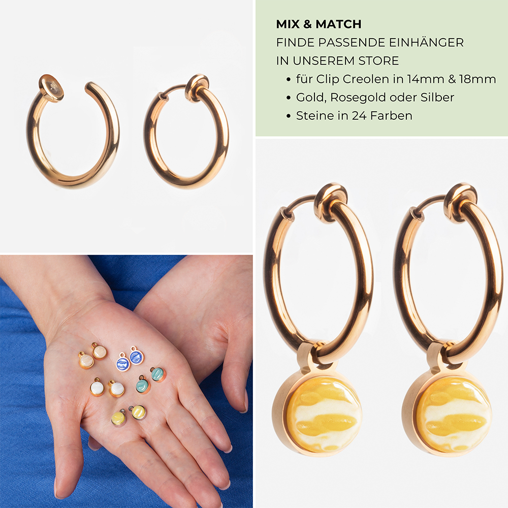 Foto von Basic hoop clip earrings • Minimalist earrings Foto von Basic hoop clip earrings • Minimalist earrings