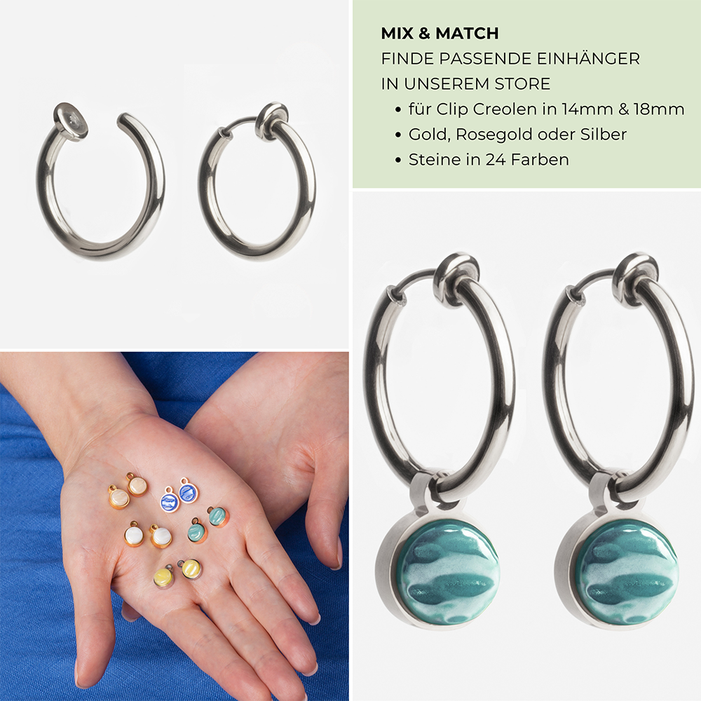 Foto von Basic hoop clip earrings • Minimalist earrings Foto von Basic hoop clip earrings • Minimalist earrings