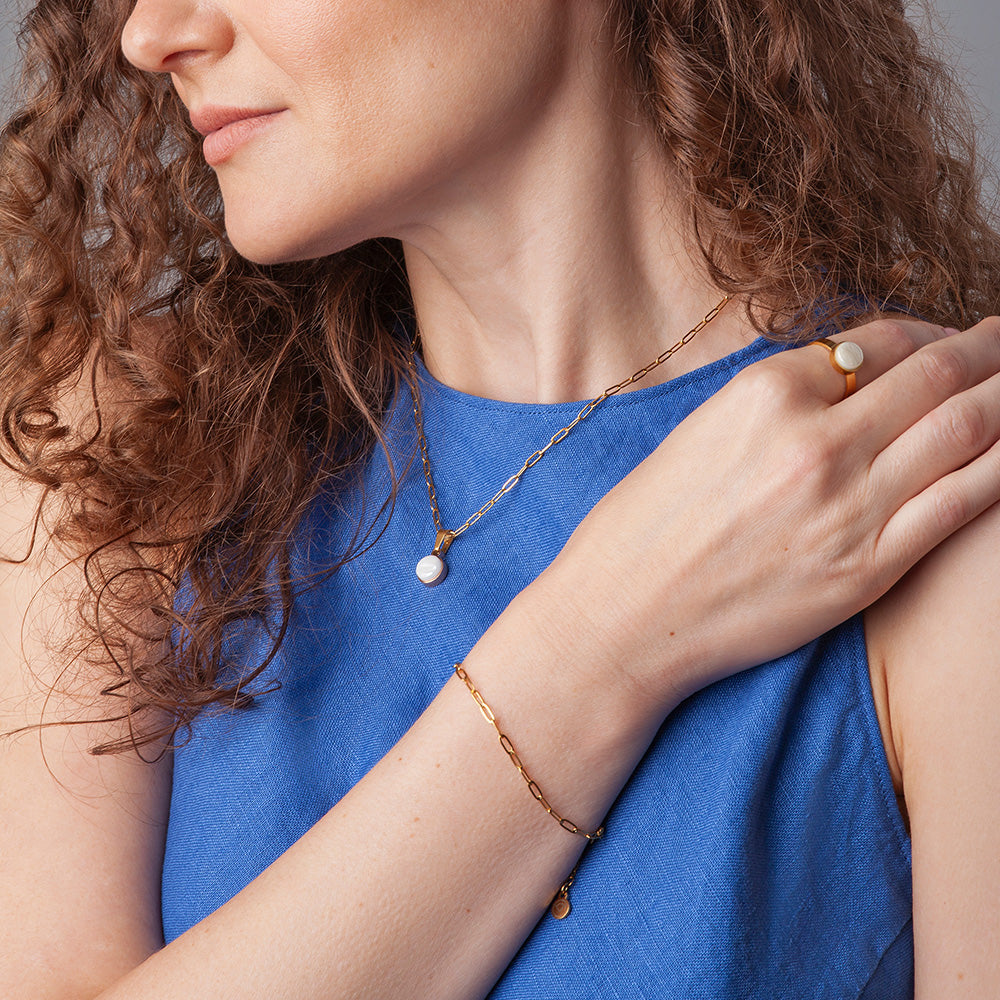Foto von Filigranes Gliederarmband Edelstahl • verstellbar