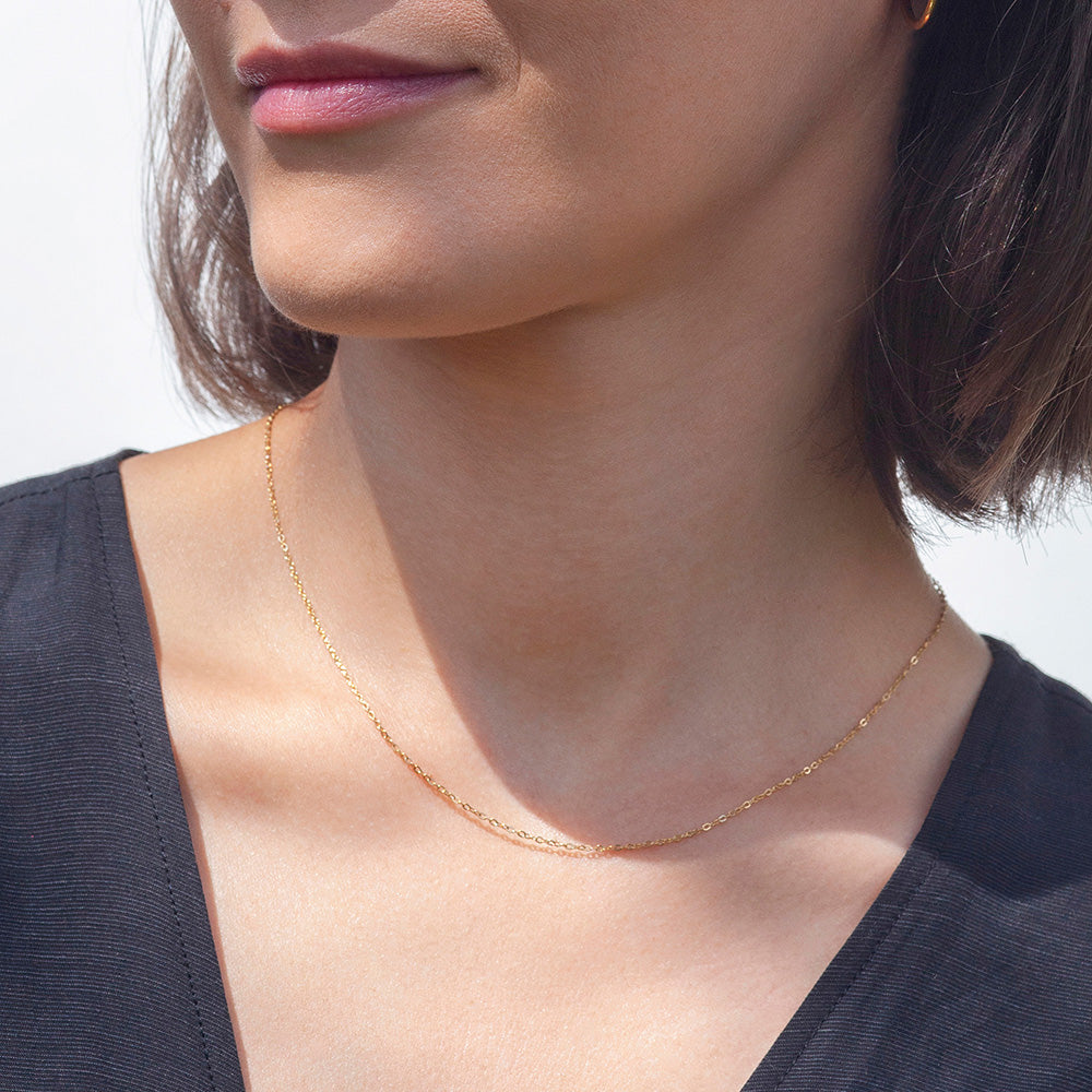 Foto von Fine stainless steel link chain • Mix & Match necklace Foto von Fine stainless steel link chain • Mix & Match necklace