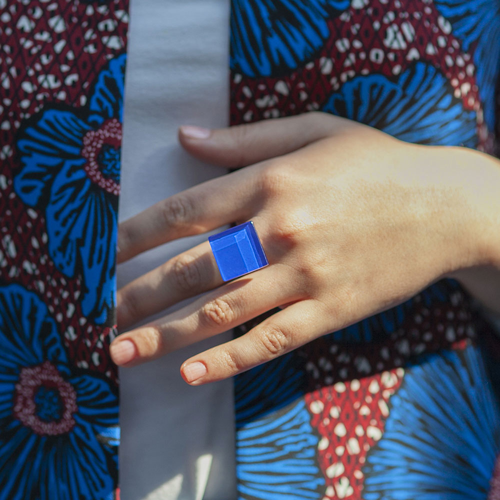 Foto von Statement Ring mit Stein 20mm • größenverstellbar