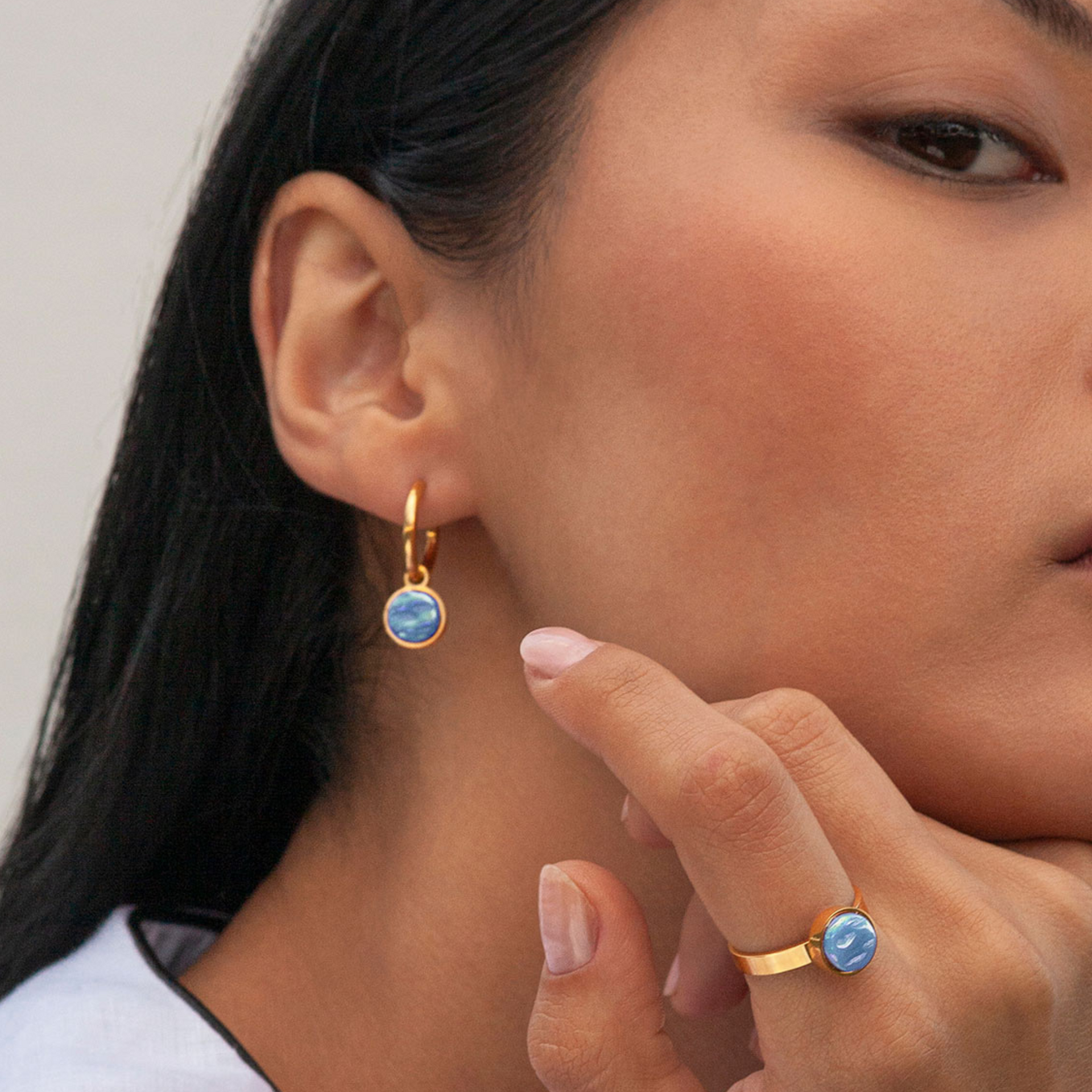 Foto von Hoop earrings with charms • Mix & Match earrings • 16mm Foto von Hoop earrings with charms • Mix & Match earrings • 16mm