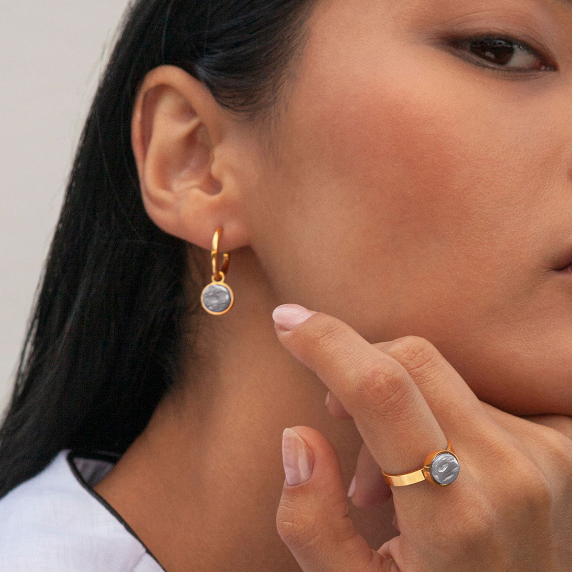 Foto von Hoop earrings with charms • Mix & Match earrings • 16mm Foto von Hoop earrings with charms • Mix & Match earrings • 16mm