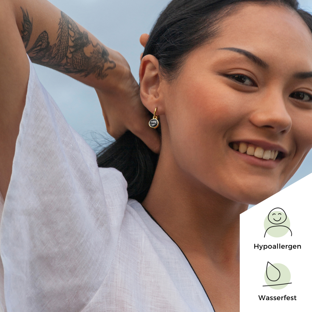 Foto von Hoop earrings with pendants • Mix & Match earrings • 12mm Foto von Hoop earrings with pendants • Mix & Match earrings • 12mm