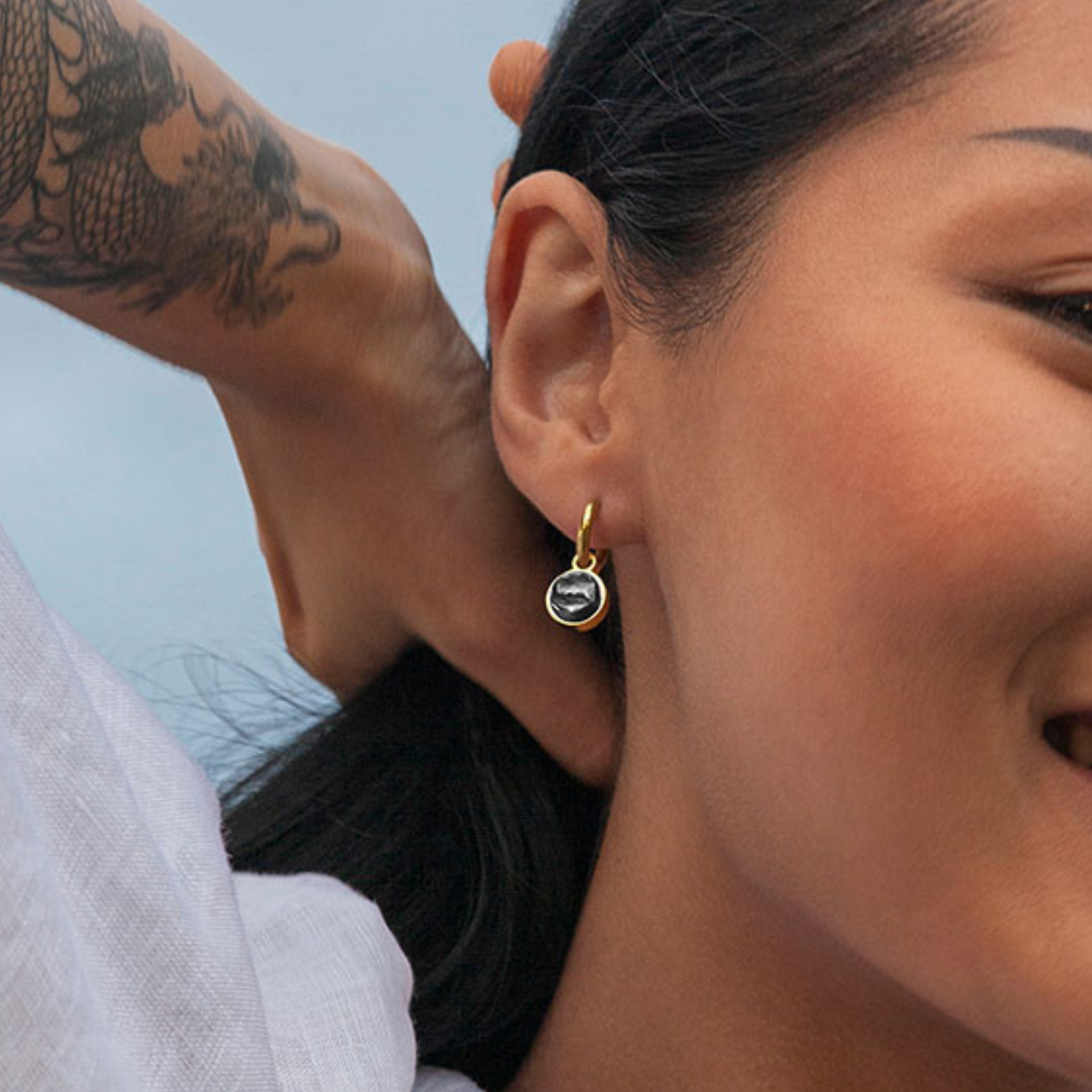 Foto von Hoop earrings with pendants • Mix & Match earrings • 12mm Foto von Hoop earrings with pendants • Mix & Match earrings • 12mm