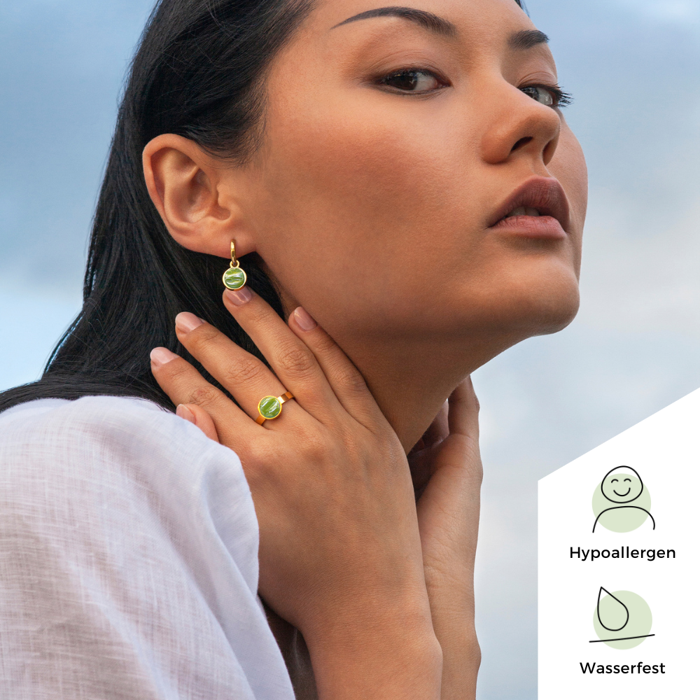 Foto von Hoop clip earrings with pendants • Mix & Match ear clips • 14mm Foto von Hoop clip earrings with pendants • Mix & Match ear clips • 14mm