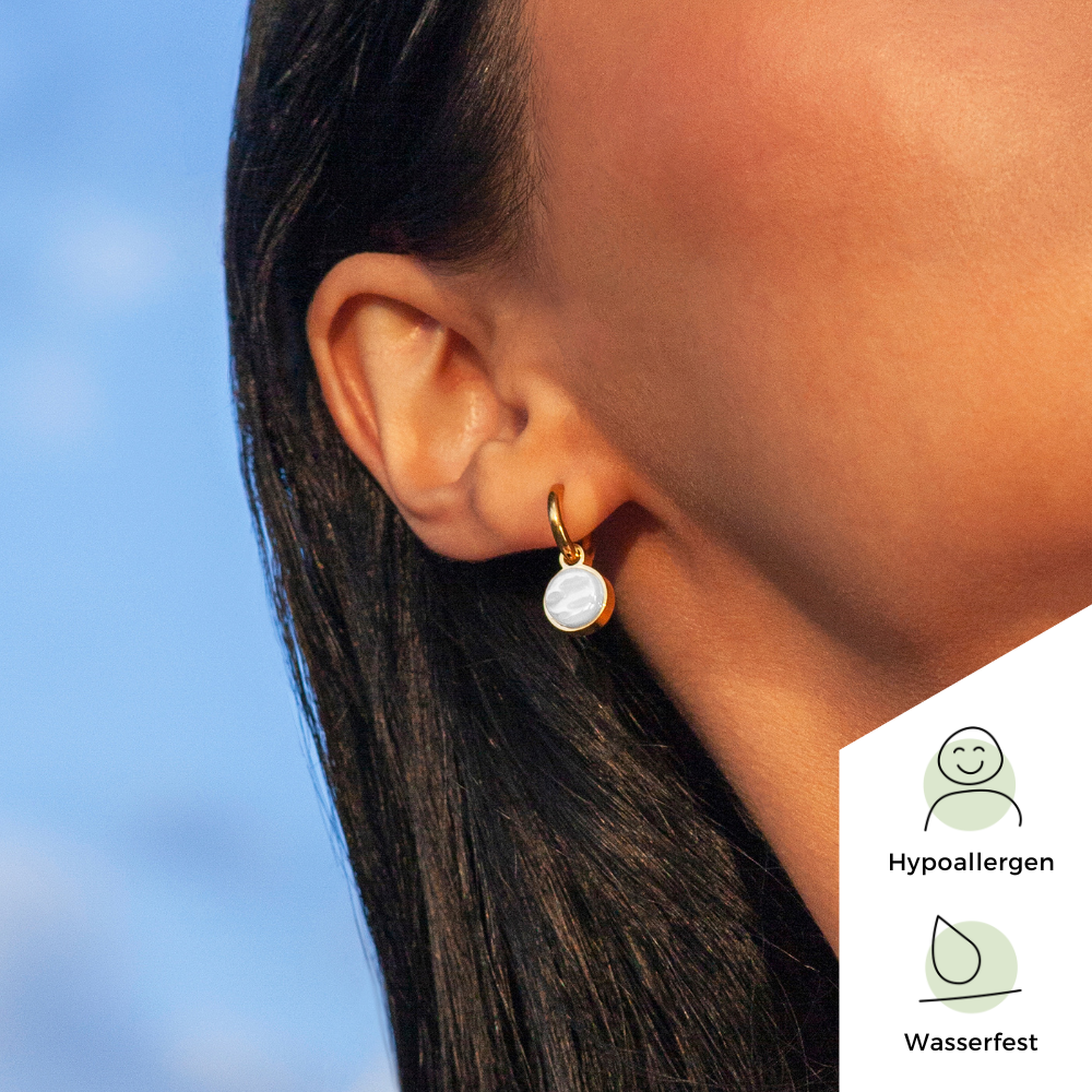 Foto von Hoop earrings with pendants • Mix & Match earrings • 12mm Foto von Hoop earrings with pendants • Mix & Match earrings • 12mm