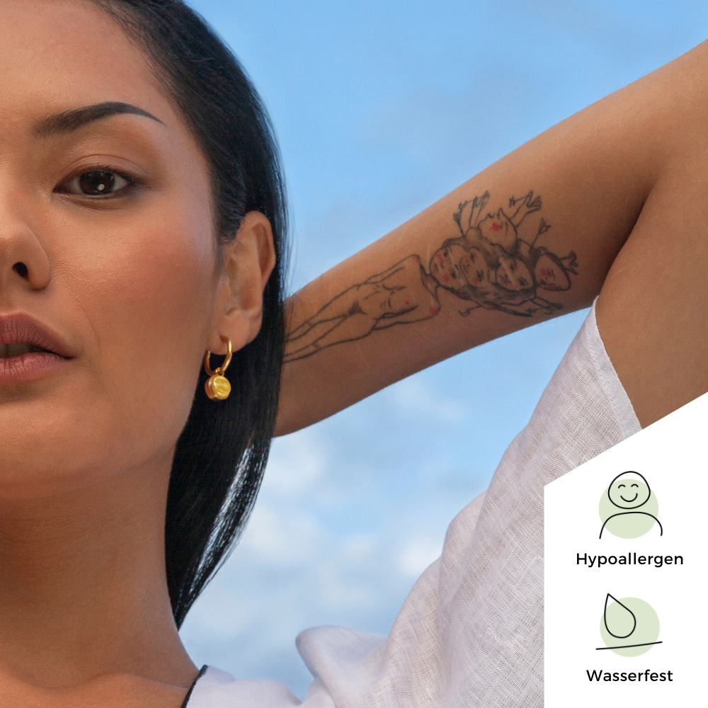 Foto von Hoop earrings with charms • Mix & Match earrings • 16mm Foto von Hoop earrings with charms • Mix & Match earrings • 16mm