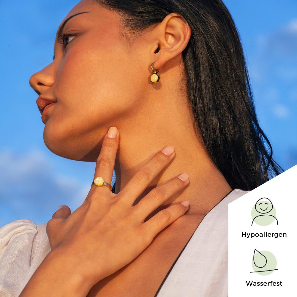 Foto von Hoop clip earrings with pendants • Mix & Match ear clips • 14mm Foto von Hoop clip earrings with pendants • Mix & Match ear clips • 14mm