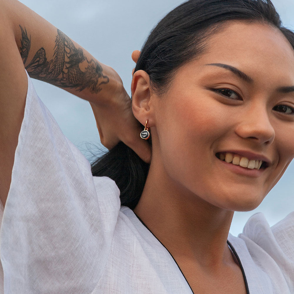 Foto von Hoop earrings with pendants • Mix & Match earrings • 12mm Foto von Hoop earrings with pendants • Mix & Match earrings • 12mm