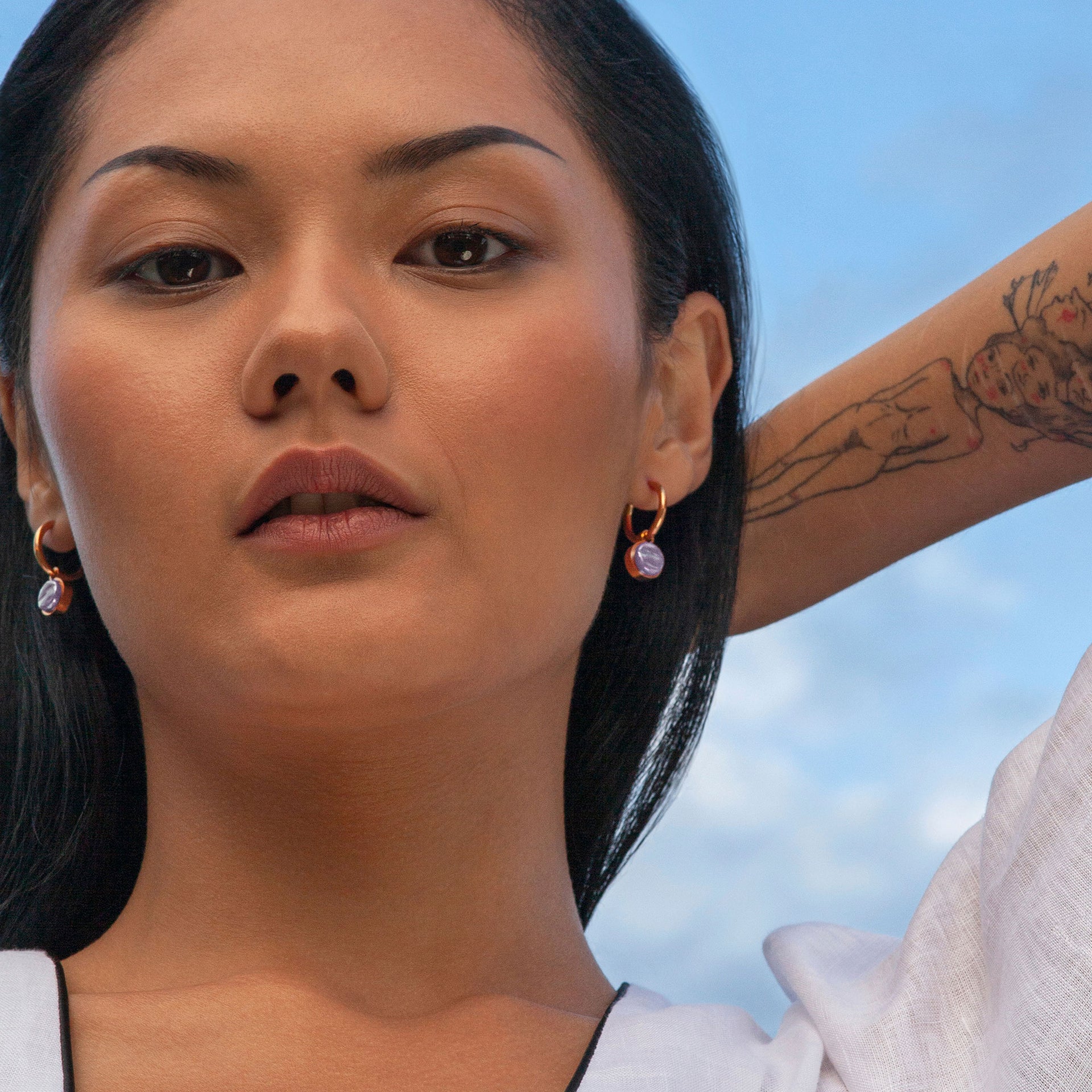 Foto von Hoop earrings with charms • Mix & Match earrings • 16mm Foto von Hoop earrings with charms • Mix & Match earrings • 16mm