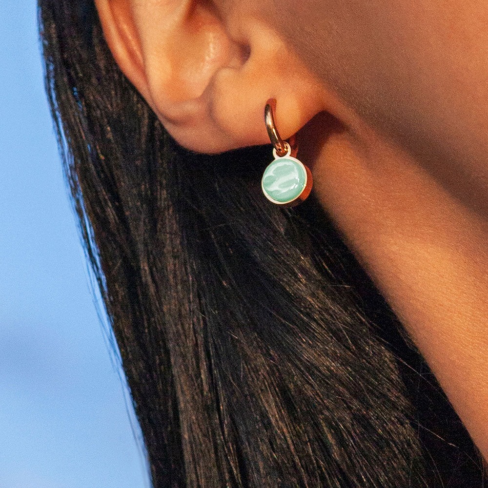 Foto von Hoop clip earrings with pendants • Mix & Match ear clips • 14mm Foto von Hoop clip earrings with pendants • Mix & Match ear clips • 14mm