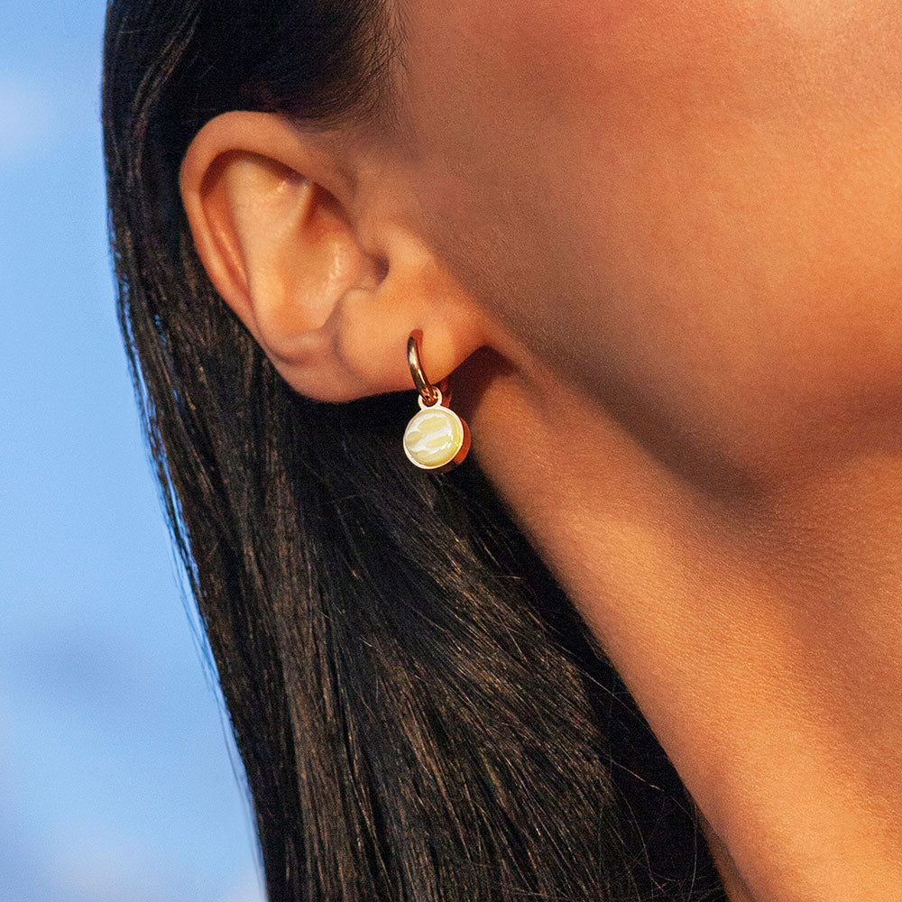 Foto von Hoop clip earrings with pendants • Mix & Match ear clips • 14mm Foto von Hoop clip earrings with pendants • Mix & Match ear clips • 14mm