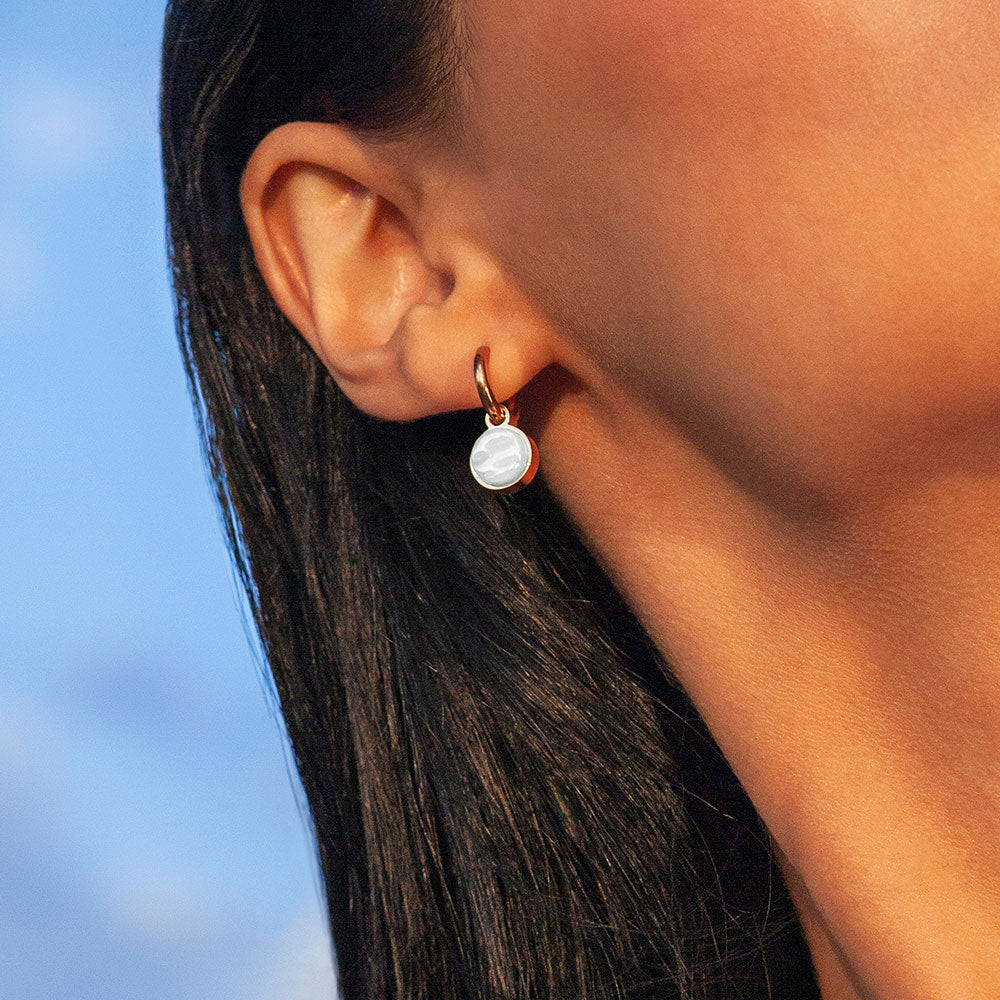 Foto von Hoop clip earrings with pendants • Mix & Match ear clips • 14mm Foto von Hoop clip earrings with pendants • Mix & Match ear clips • 14mm