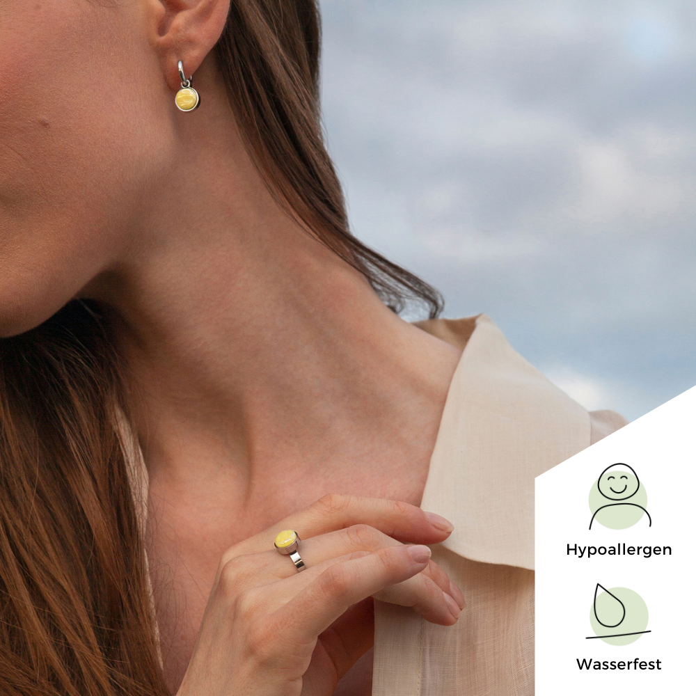 Foto von Hoop clip earrings with pendants • Mix & Match ear clips • 14mm Foto von Hoop clip earrings with pendants • Mix & Match ear clips • 14mm