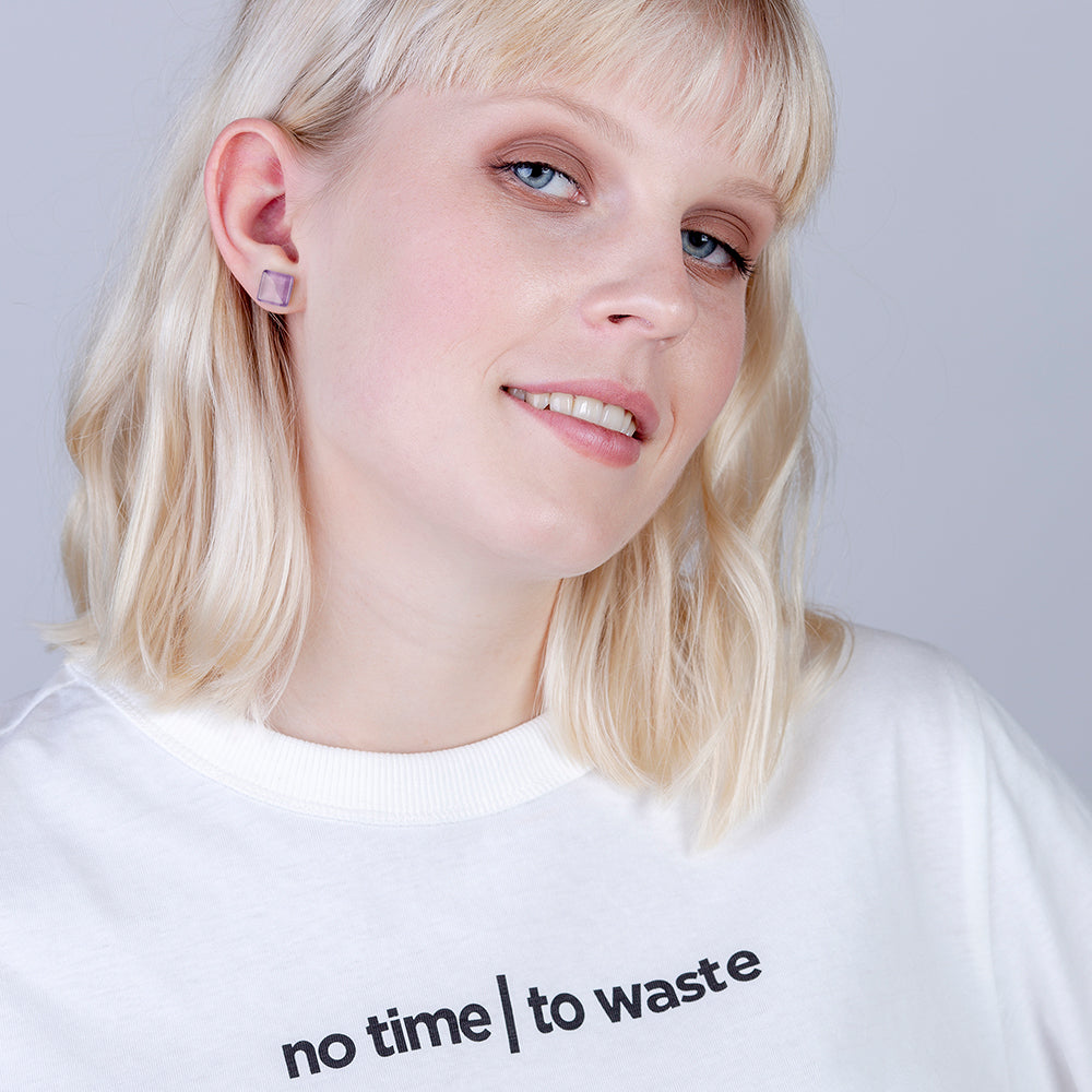 Foto von Small glass stud earrings • 10mm Foto von Small glass stud earrings • 10mm