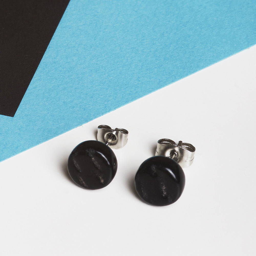 Foto von Set of 3 glass stud earrings • 8mm Foto von Set of 3 glass stud earrings • 8mm