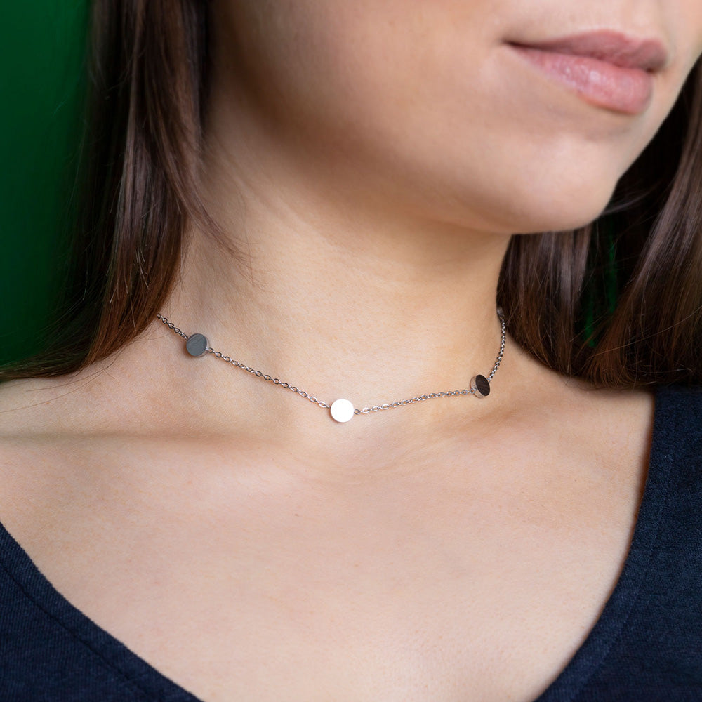 Foto von Kurze Kette mit Plättchen • verstellbar Foto von Kurze Kette mit Plättchen • verstellbar