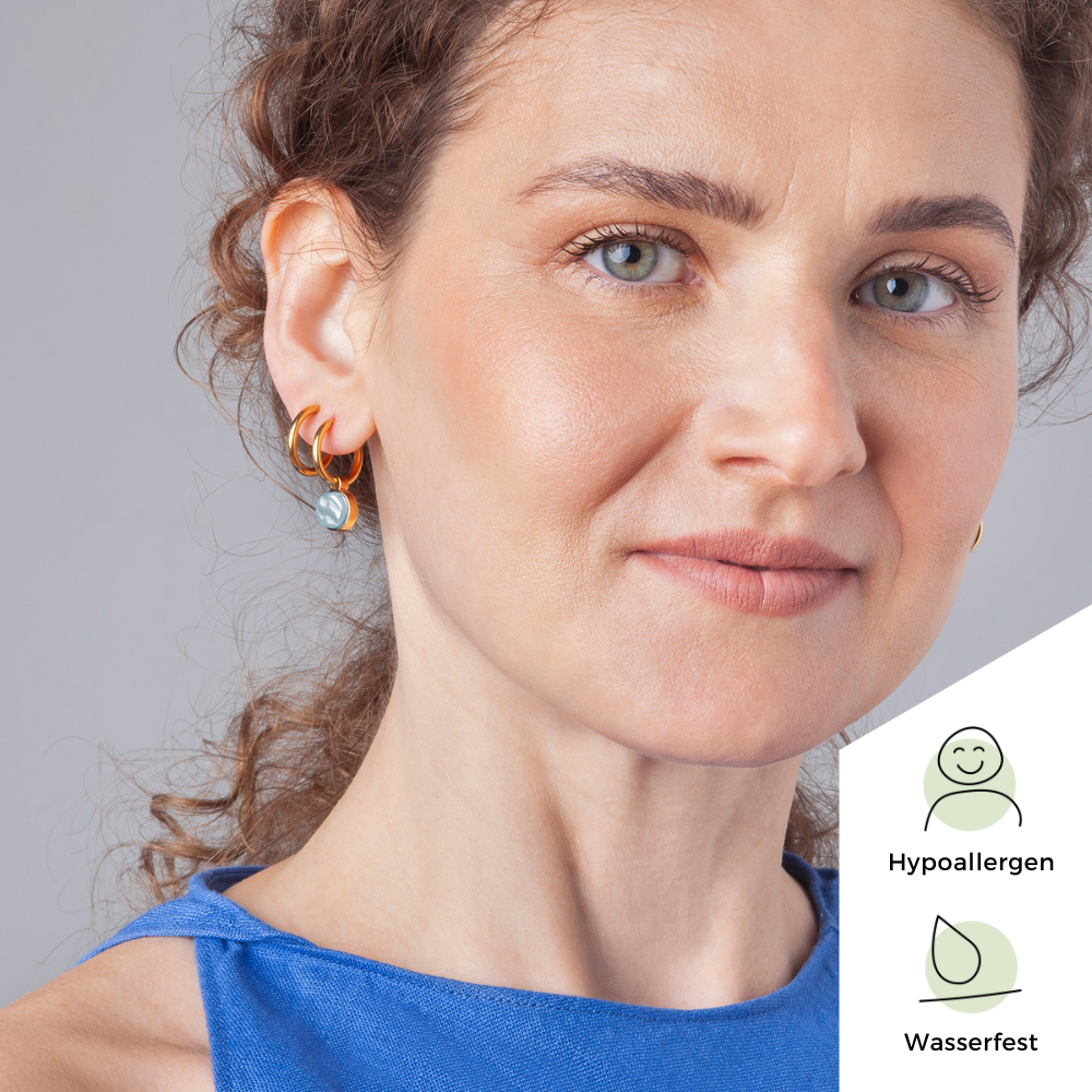 Foto von Hoop earrings with charms • Mix & Match earrings • 16mm Foto von Hoop earrings with charms • Mix & Match earrings • 16mm