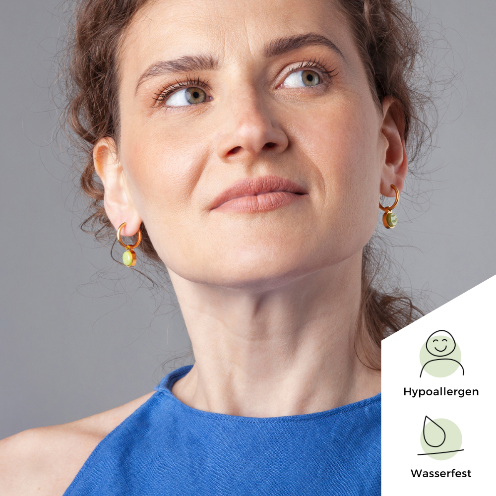 Foto von Hoop clip earrings with pendants • Mix & Match ear clips • 18mm Foto von Hoop clip earrings with pendants • Mix & Match ear clips • 18mm