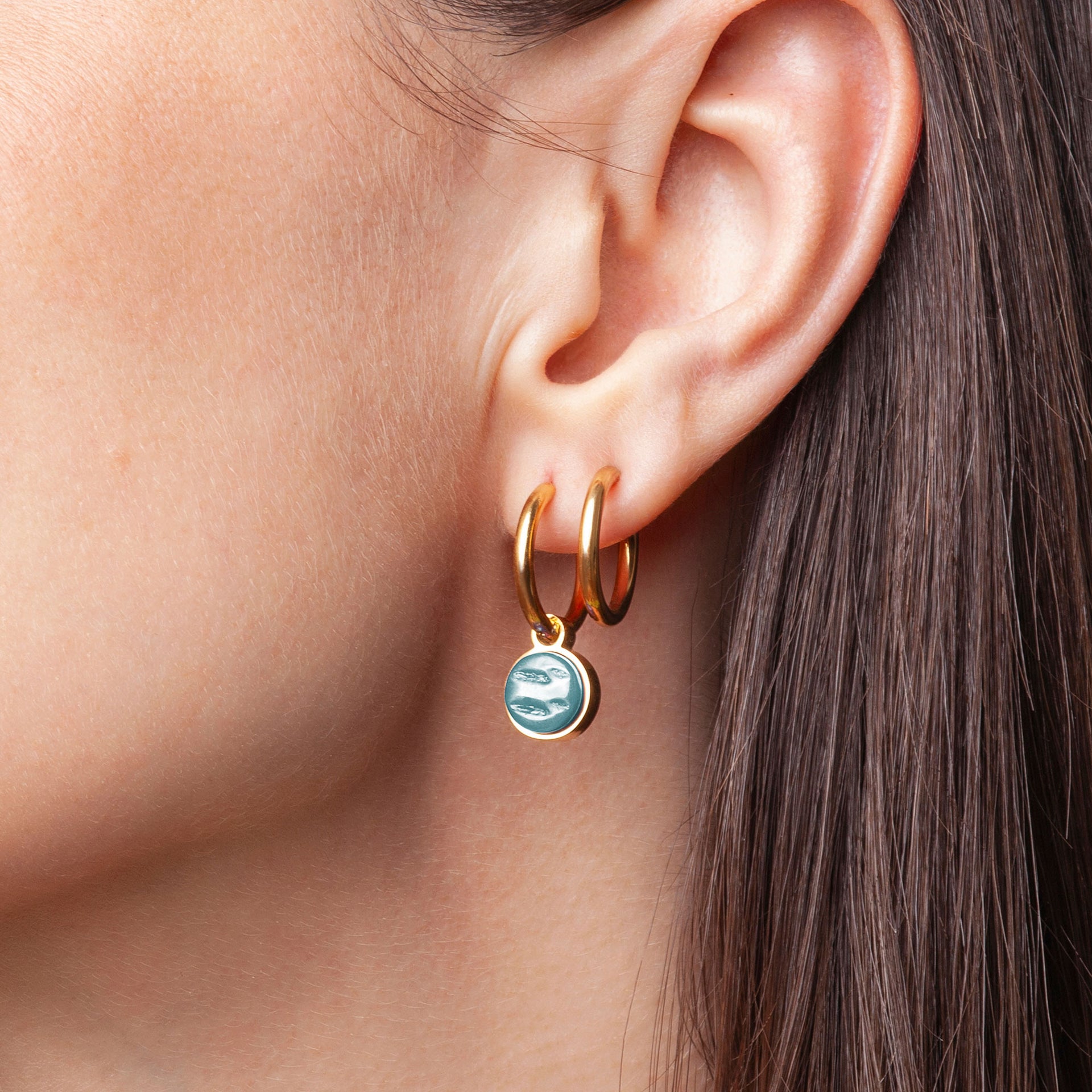 Foto von Hoop earrings with charms • Mix & Match earrings • 16mm Foto von Hoop earrings with charms • Mix & Match earrings • 16mm