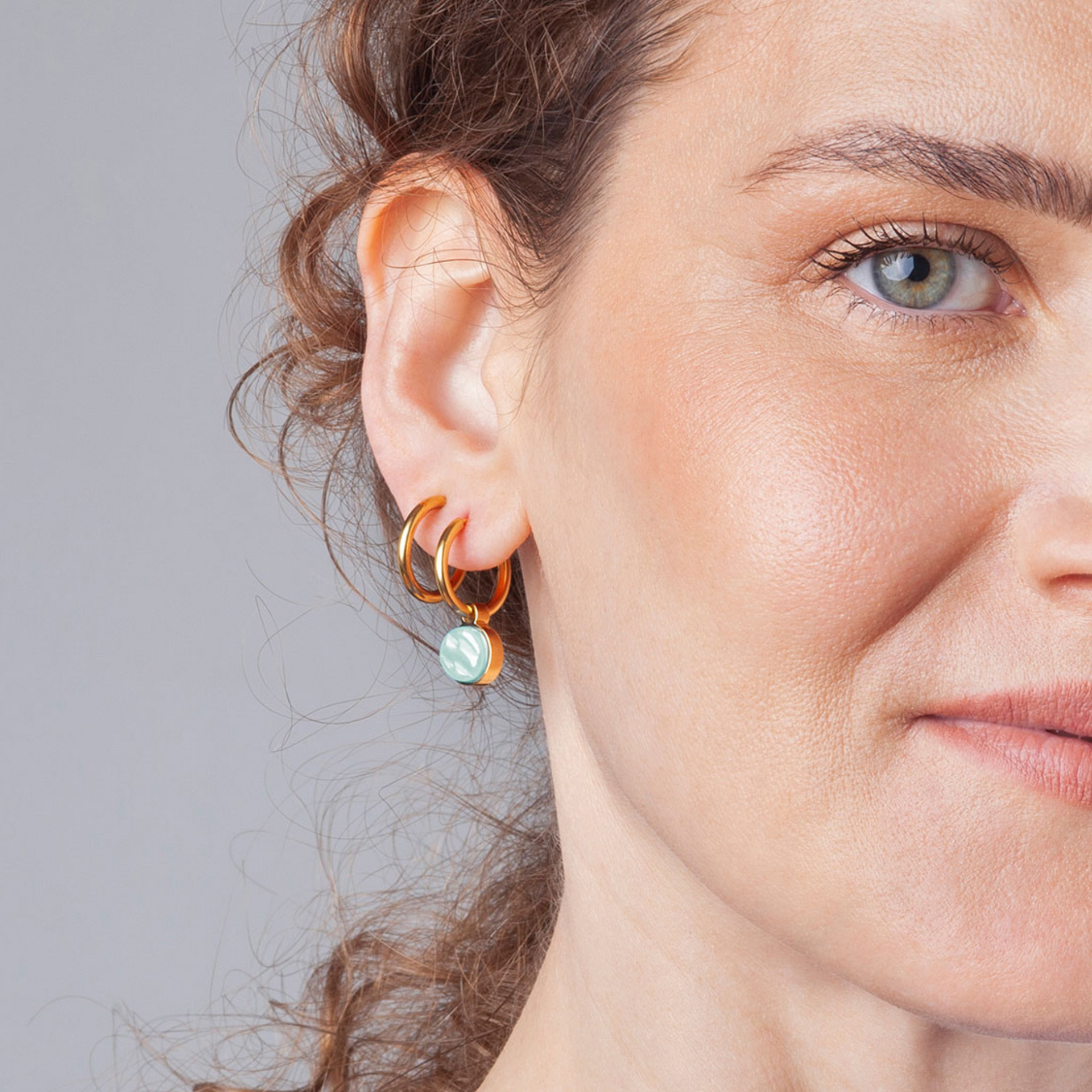 Foto von Hoop earrings with charms • Mix & Match earrings • 16mm Foto von Hoop earrings with charms • Mix & Match earrings • 16mm