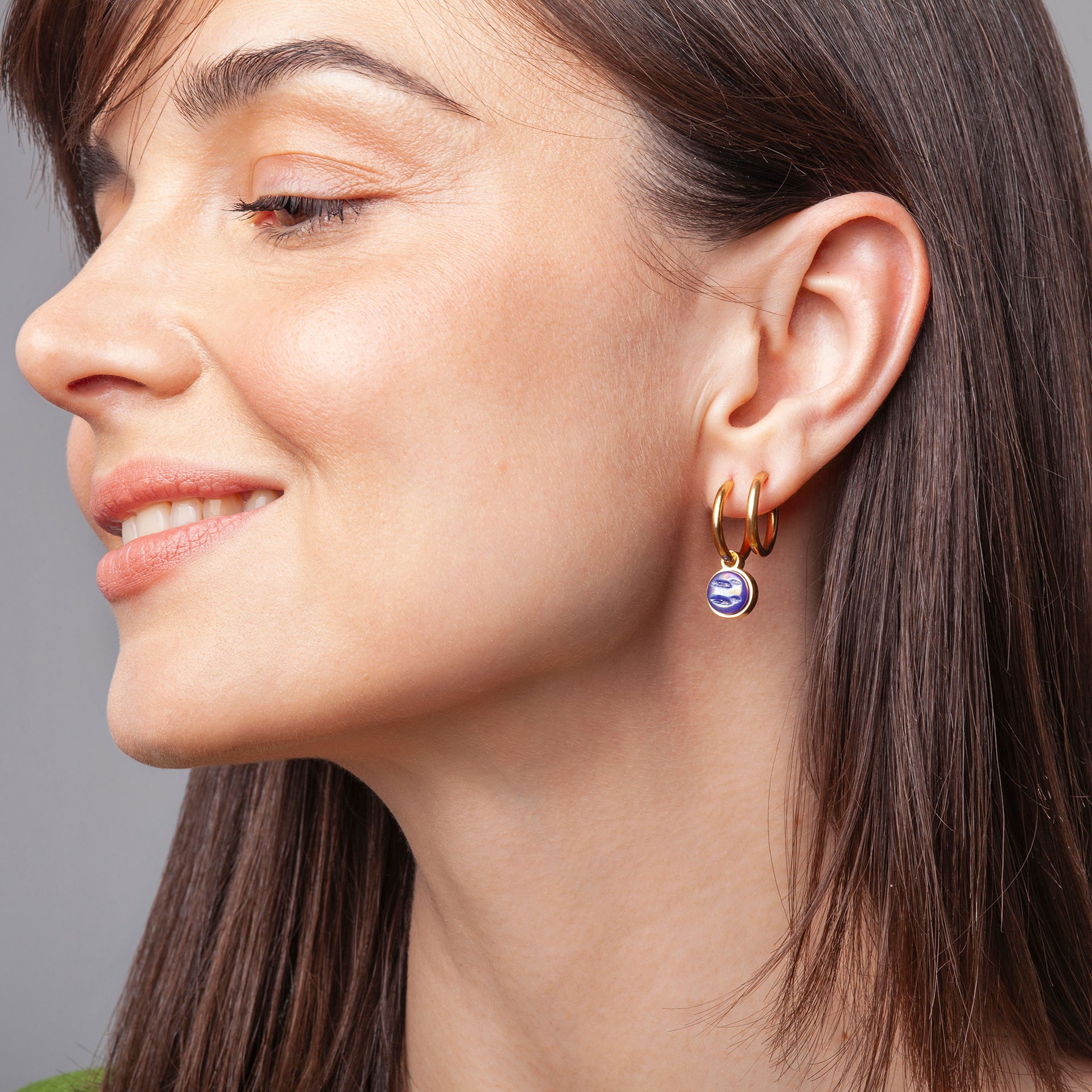 Foto von Hoop earrings with charms • Mix & Match earrings • 16mm Foto von Hoop earrings with charms • Mix & Match earrings • 16mm